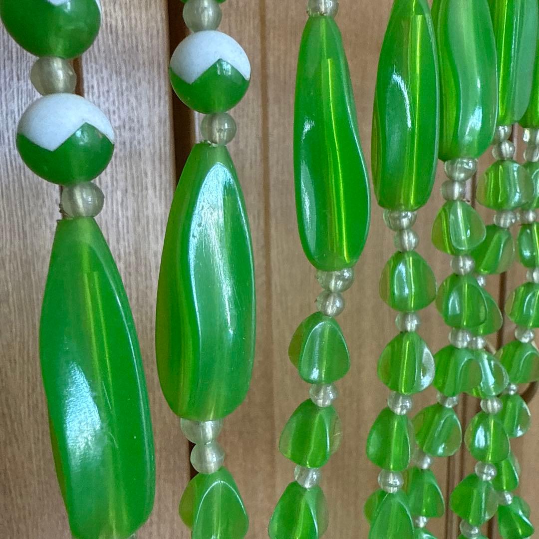 レトロポップ　珠のれん　グリーン