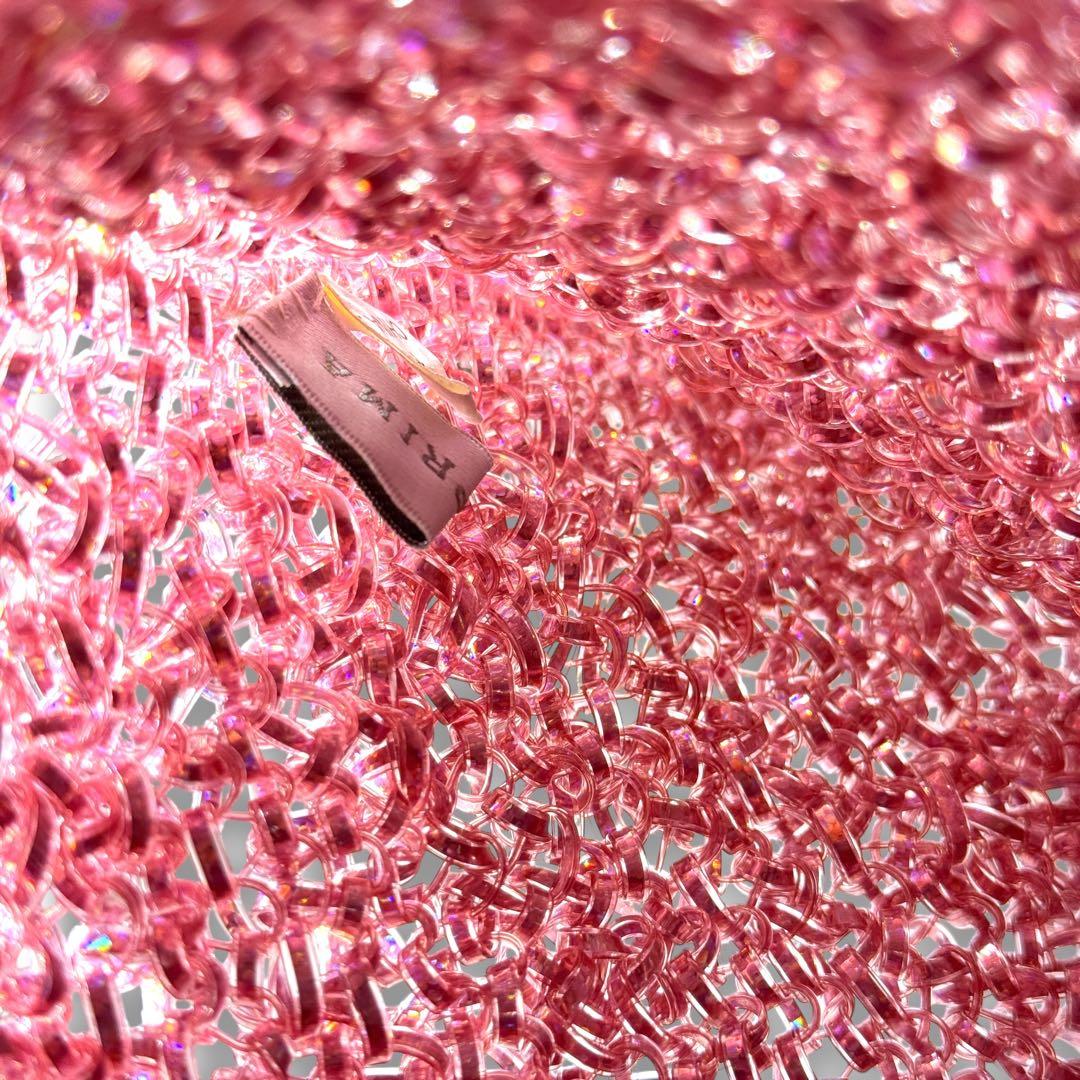 美品 ✨ANTEPRIMA アンテプリマ ワイヤーバッグ　ピンク ラメ