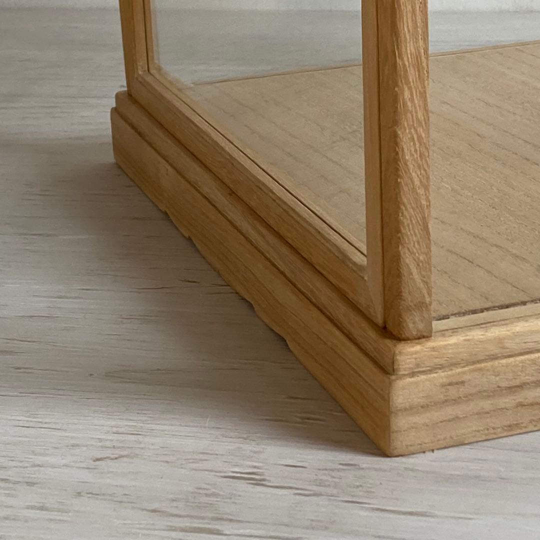 g301 古い木製 ガラスケース 2段 卓上 ショーケース 展示ケース 店舗什器