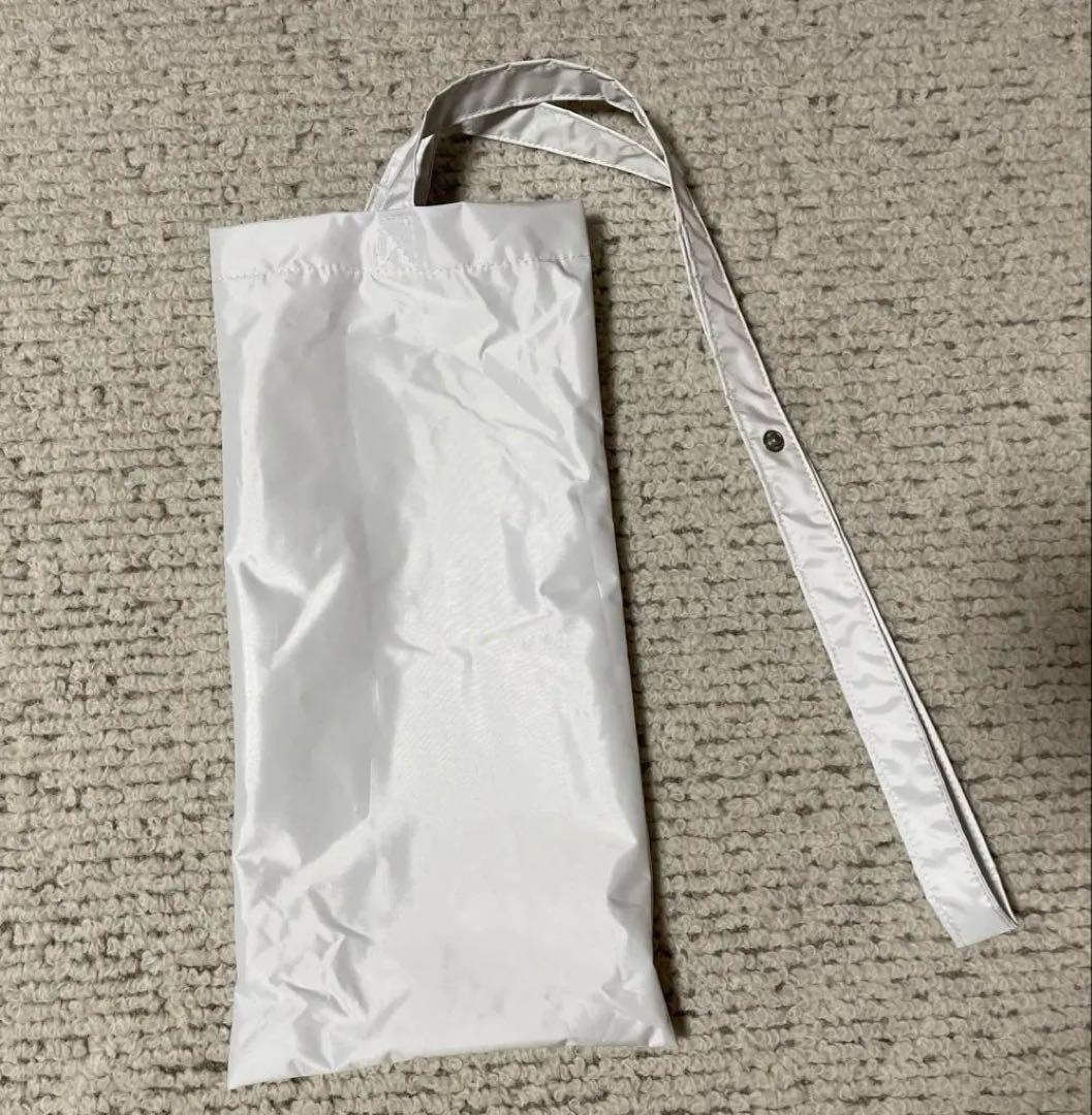 シロノサクラ 日傘 新品未使用 折りたたみ フリル ホワイト 晴雨兼用