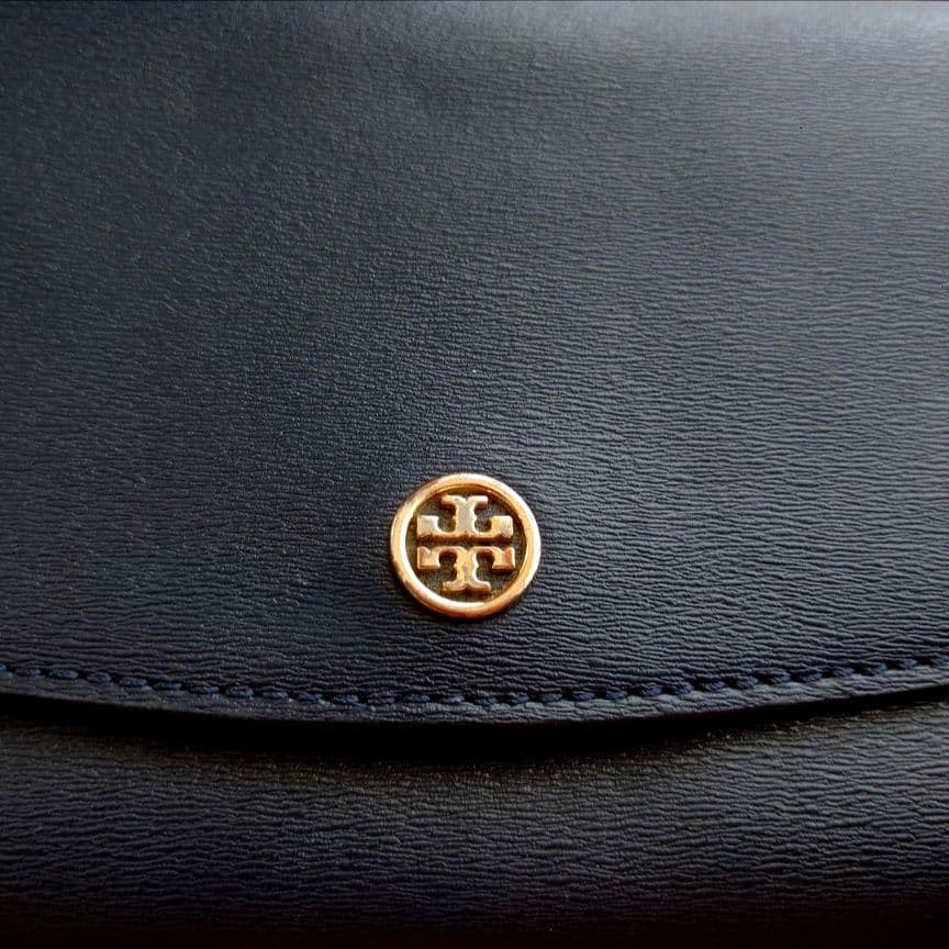 TORY BURCH ネイビー チェーンウォレット ショルダーバッグ 限定色