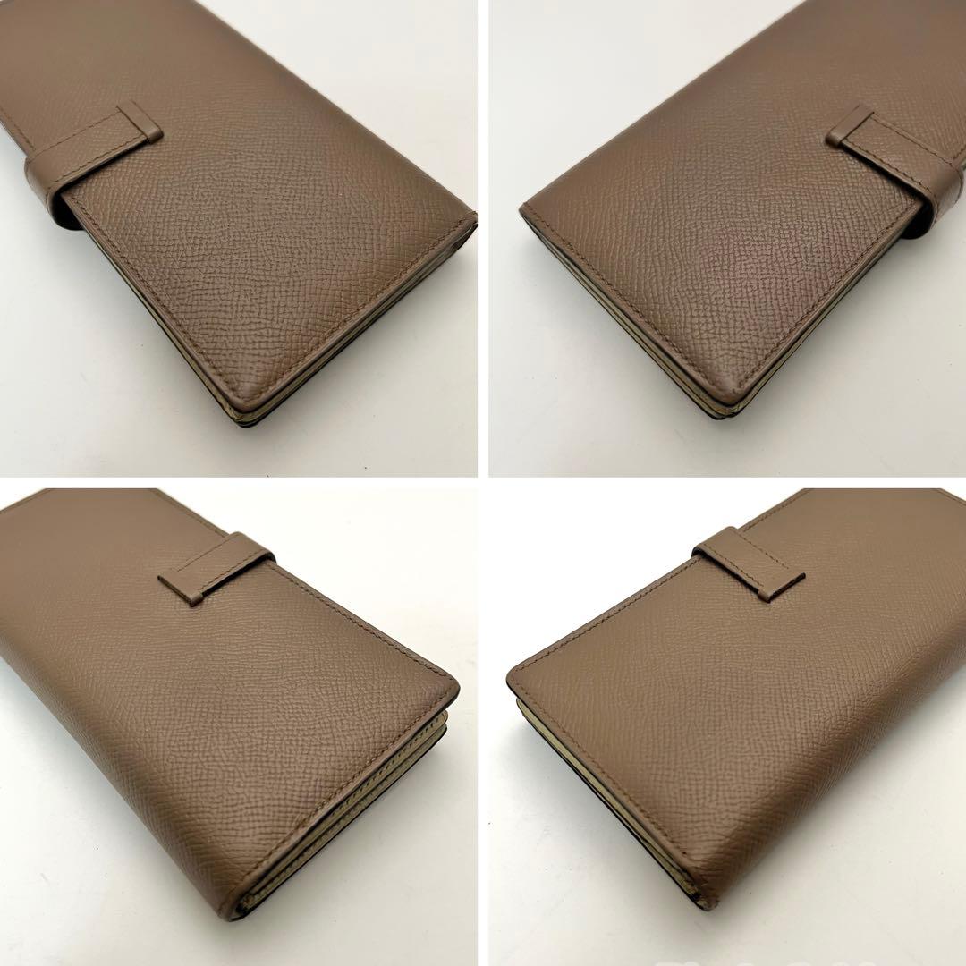 エルメス べアンスフレ ブラウン×アイボリー バイカラーHermes財布 長財布