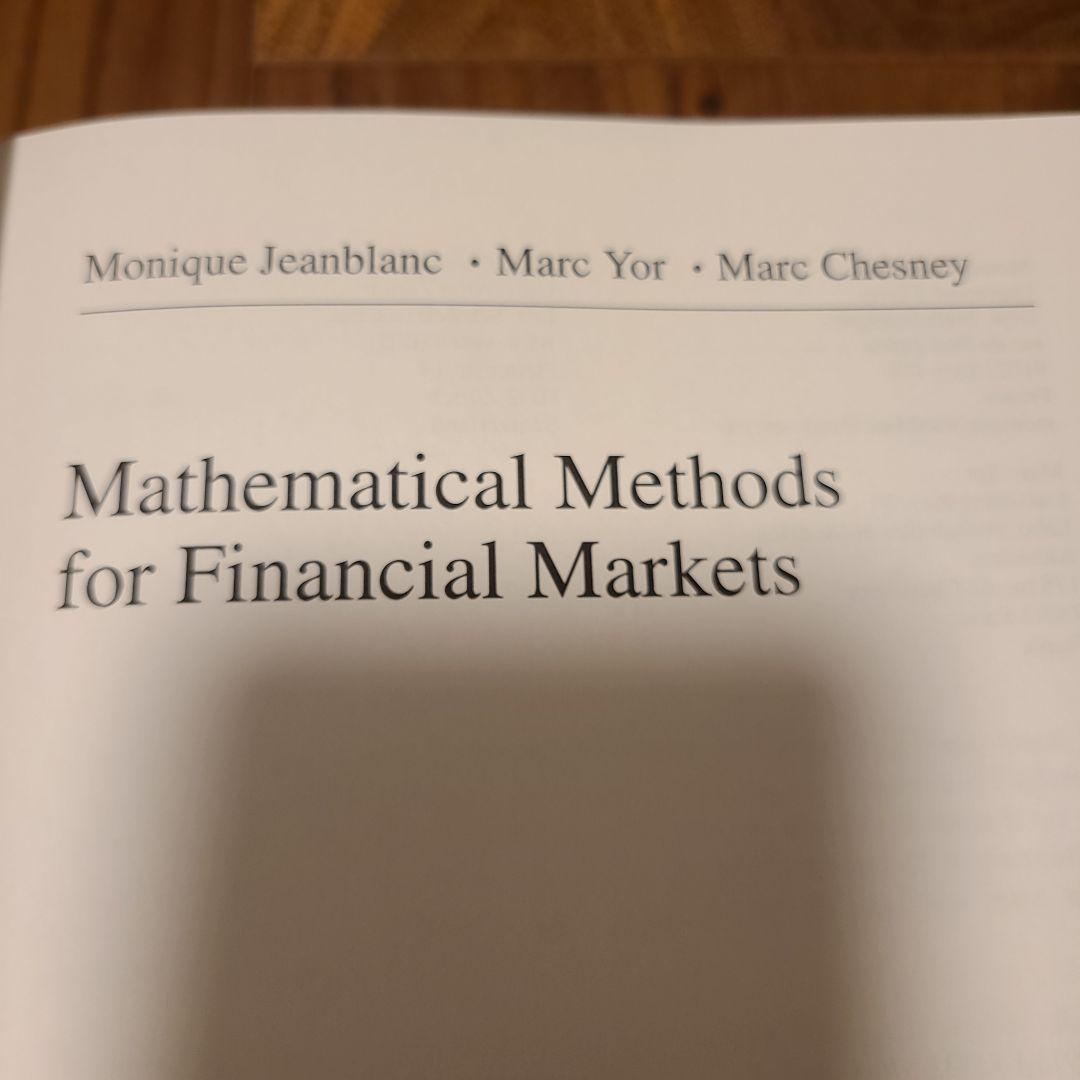 洋書 Mathematical Methods for Financial Marke