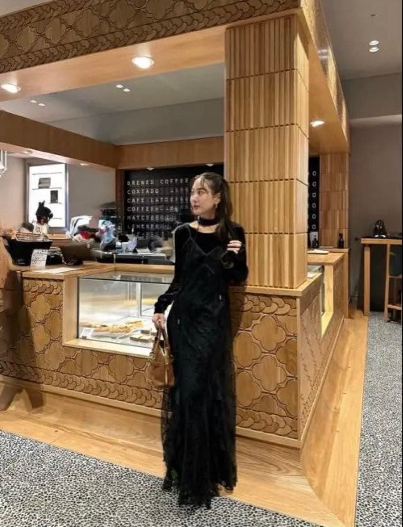 andresd sparkle lace velour dress Mサイズ