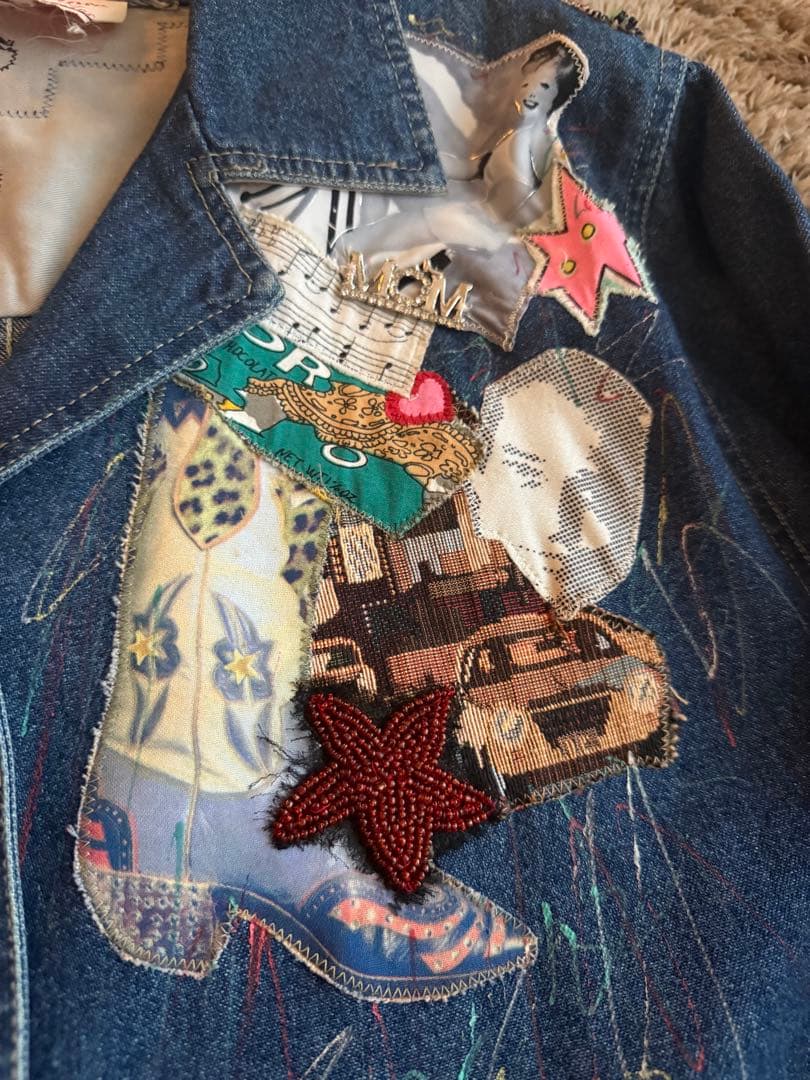 80's ヴィンテージ パッチワーク カバーオール ハンドメイド