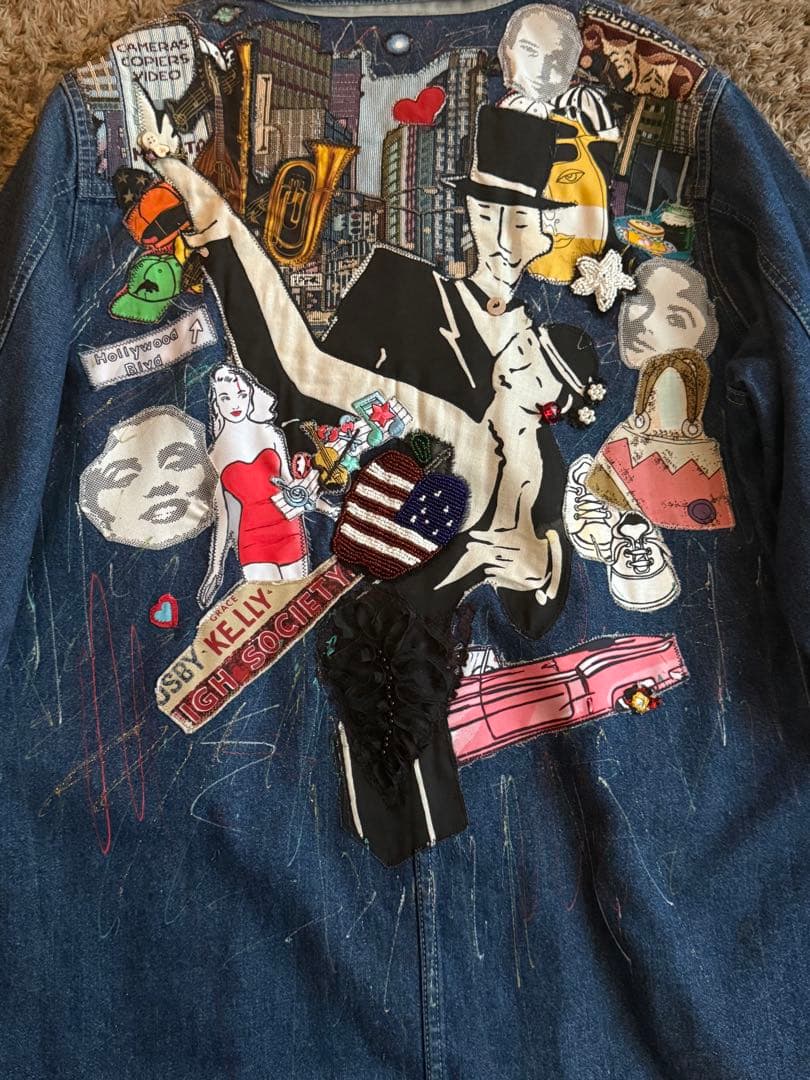 80's ヴィンテージ パッチワーク カバーオール ハンドメイド