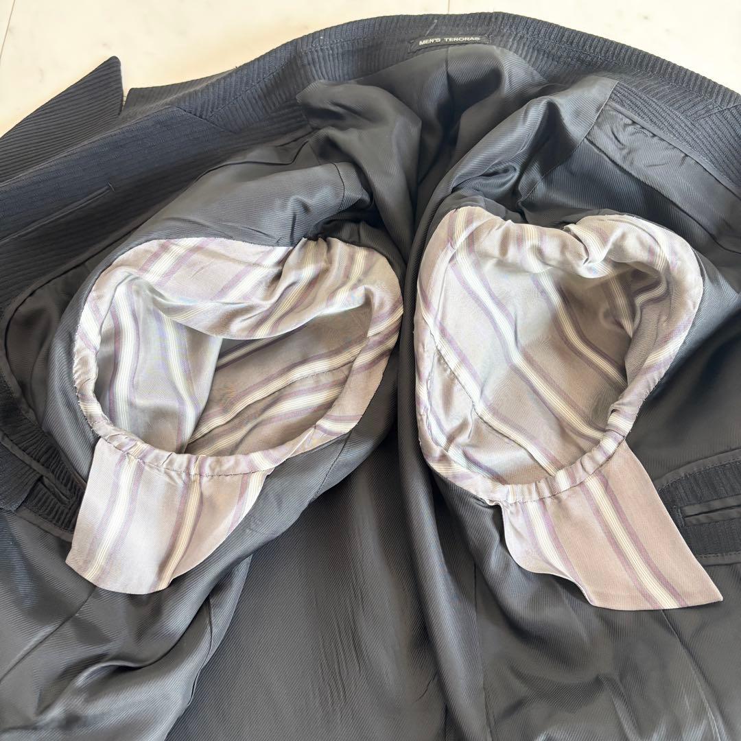 メンズティノラス 3ピース ストライプ ダブル セットアップ スーツ ジレ M