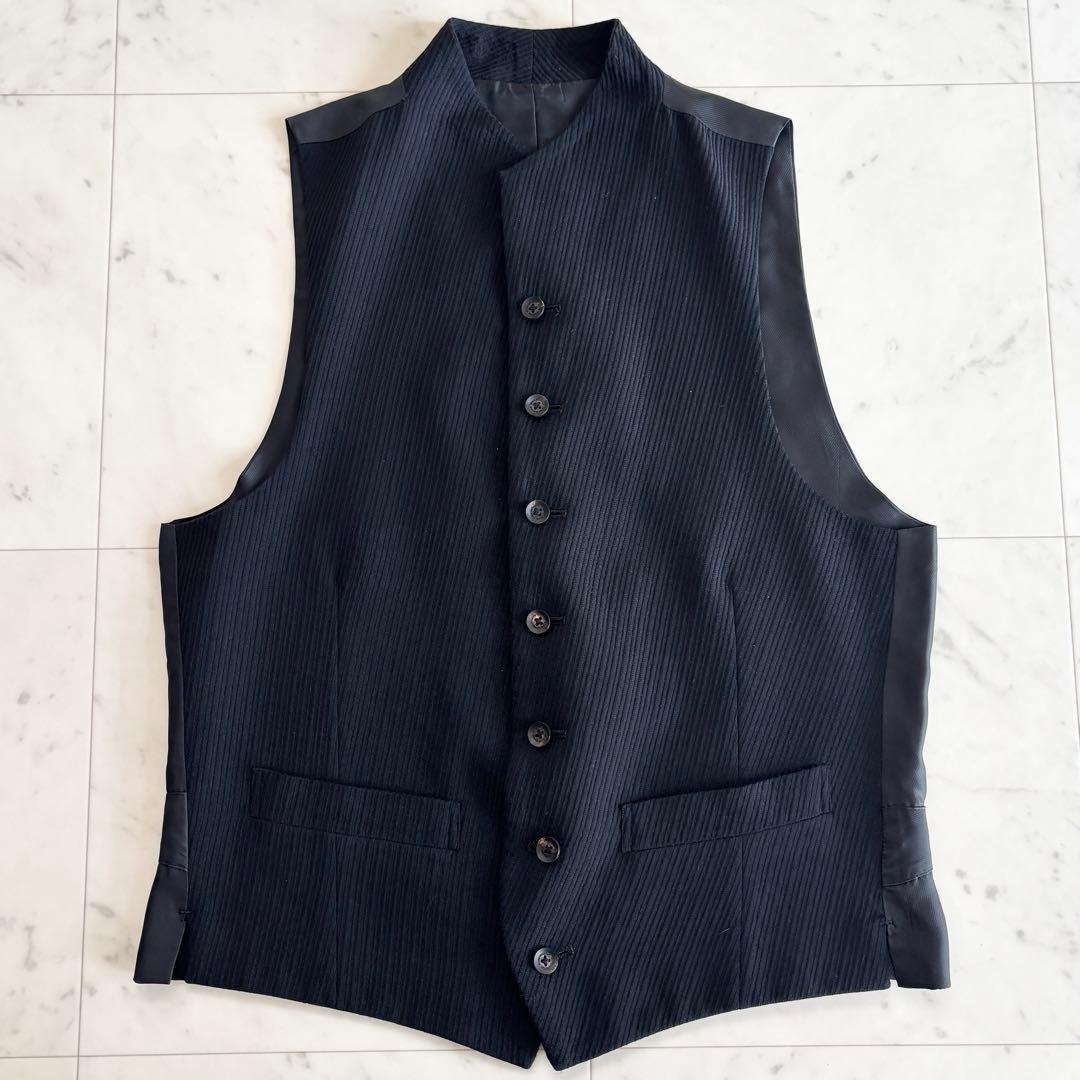 メンズティノラス 3ピース ストライプ ダブル セットアップ スーツ ジレ M