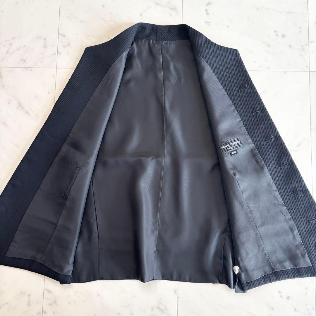 メンズティノラス 3ピース ストライプ ダブル セットアップ スーツ ジレ M