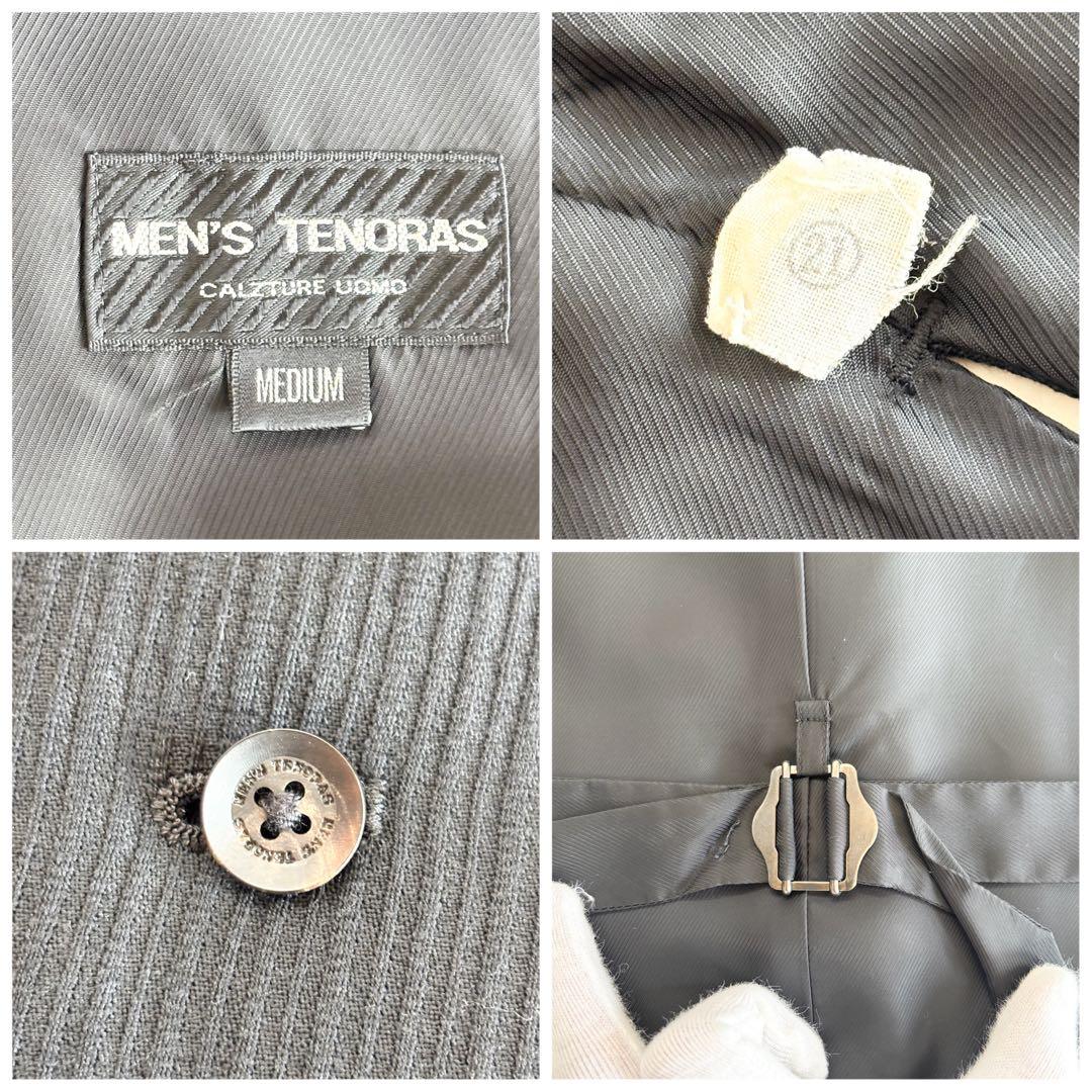 メンズティノラス 3ピース ストライプ ダブル セットアップ スーツ ジレ M