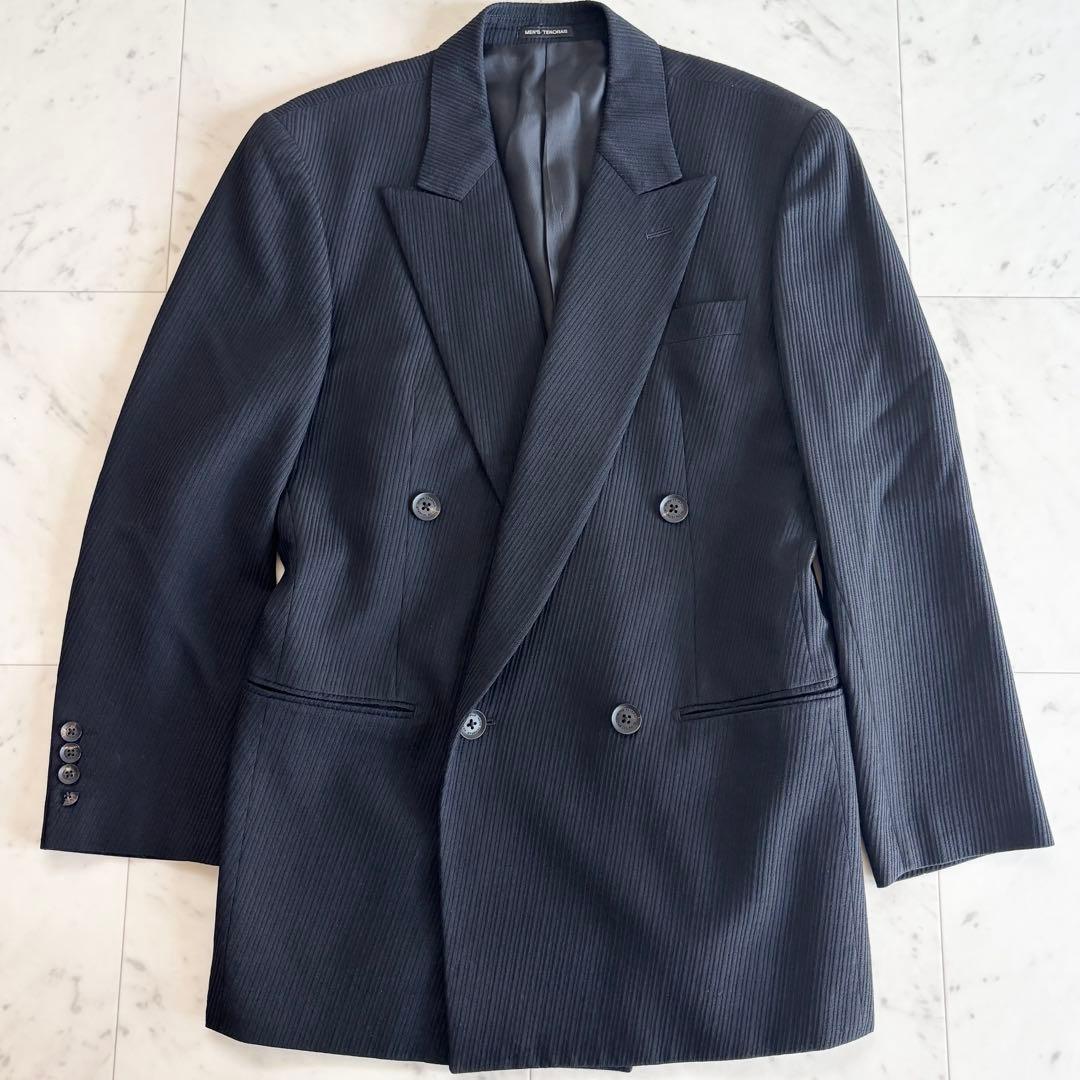 メンズティノラス 3ピース ストライプ ダブル セットアップ スーツ ジレ M