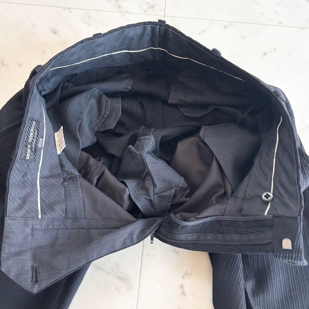 メンズティノラス 3ピース ストライプ ダブル セットアップ スーツ ジレ M