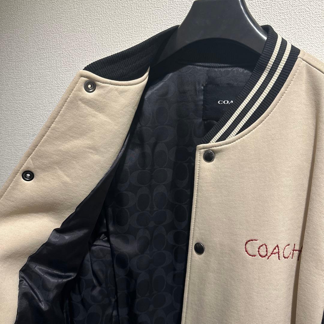 【年末最終値下げ】コーチ ダイアリー ジャケット　スタジャン（ベージュ）