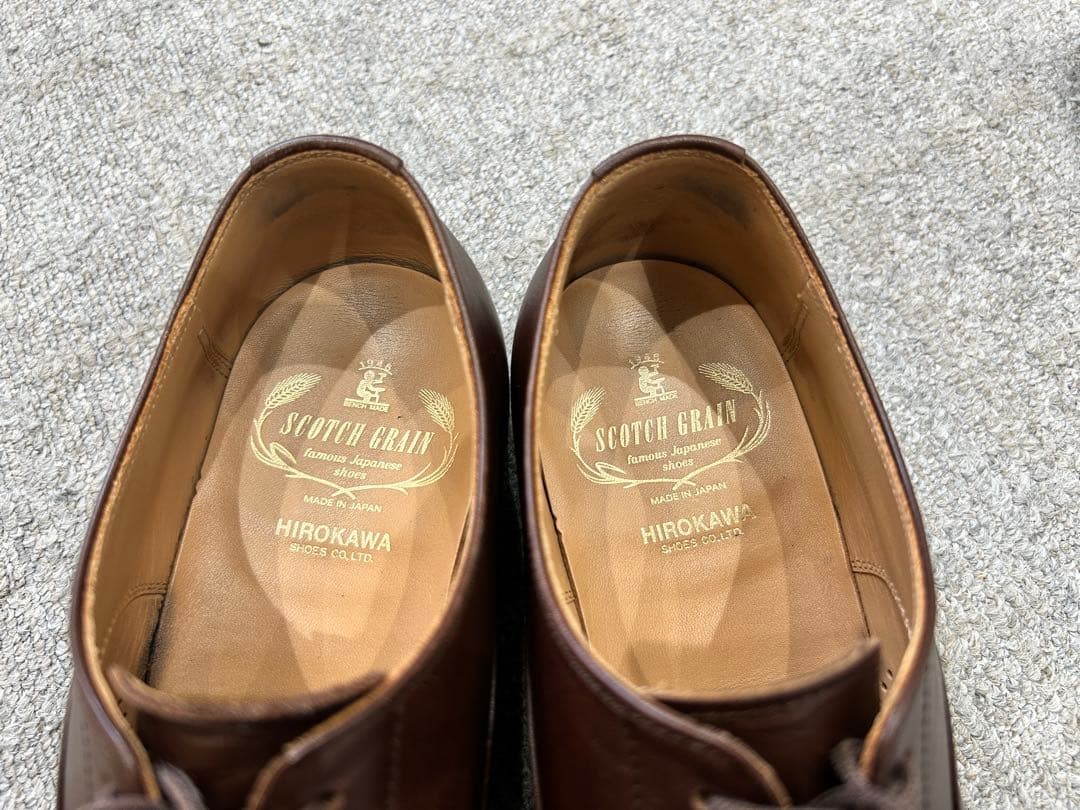 美品◆スコッチグレイン礼装ストレートチップ25cmグッドイヤーウェルト製法