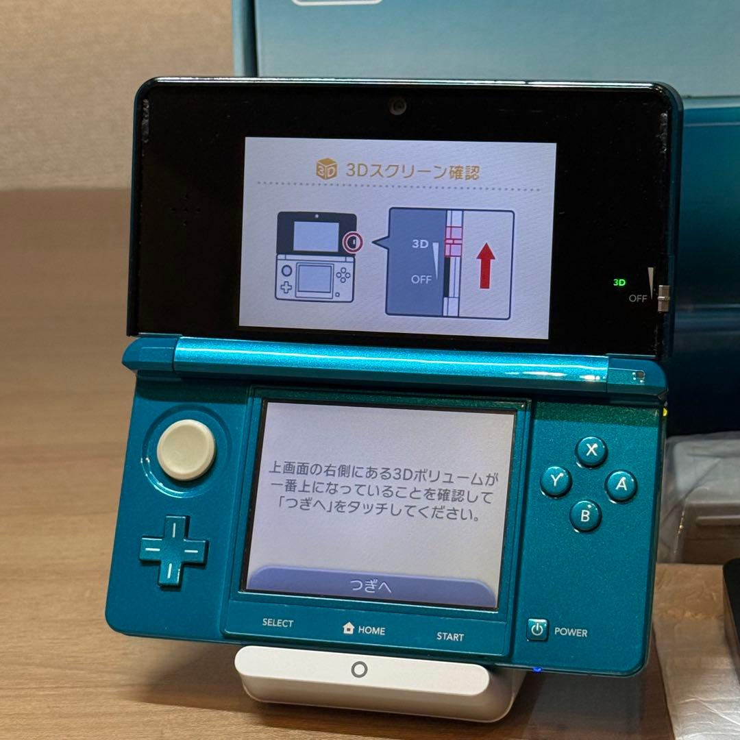 6-020 ニンテンドー3DS アクアブルー 箱付き