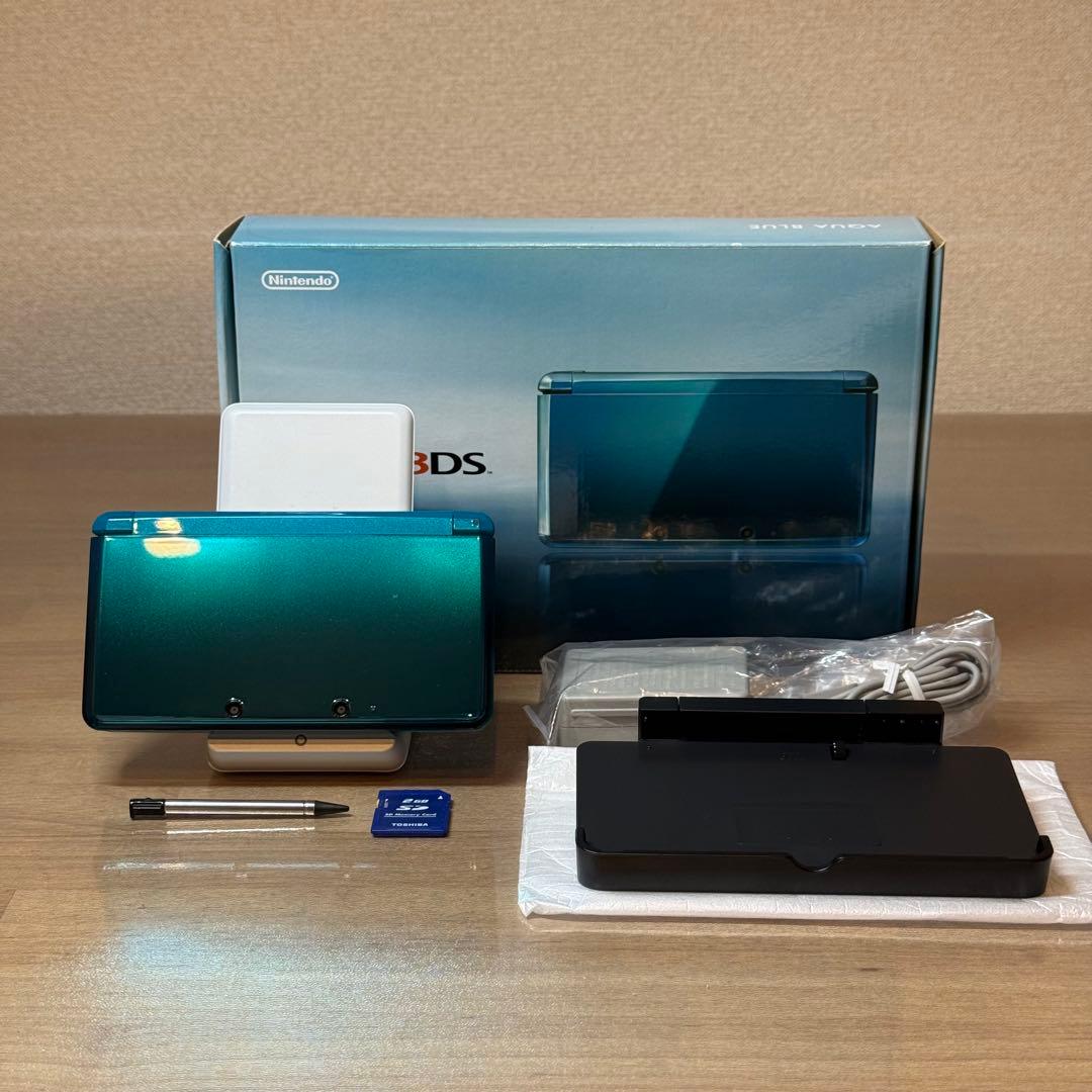 6-020 ニンテンドー3DS アクアブルー 箱付き