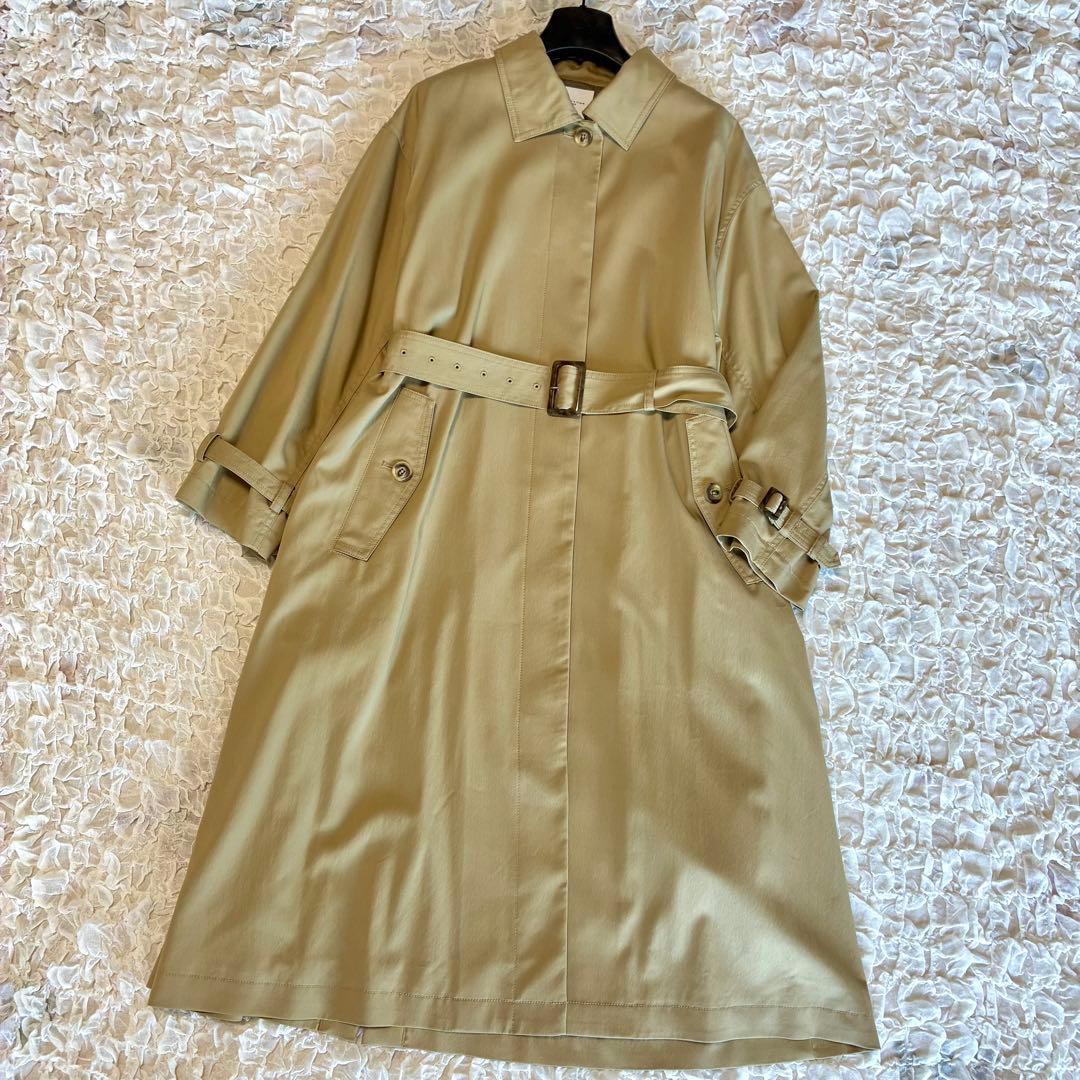 完売品 北欧、暮らしの道具店 着こなし決まるトレンチコート Sサイズ ベージュ