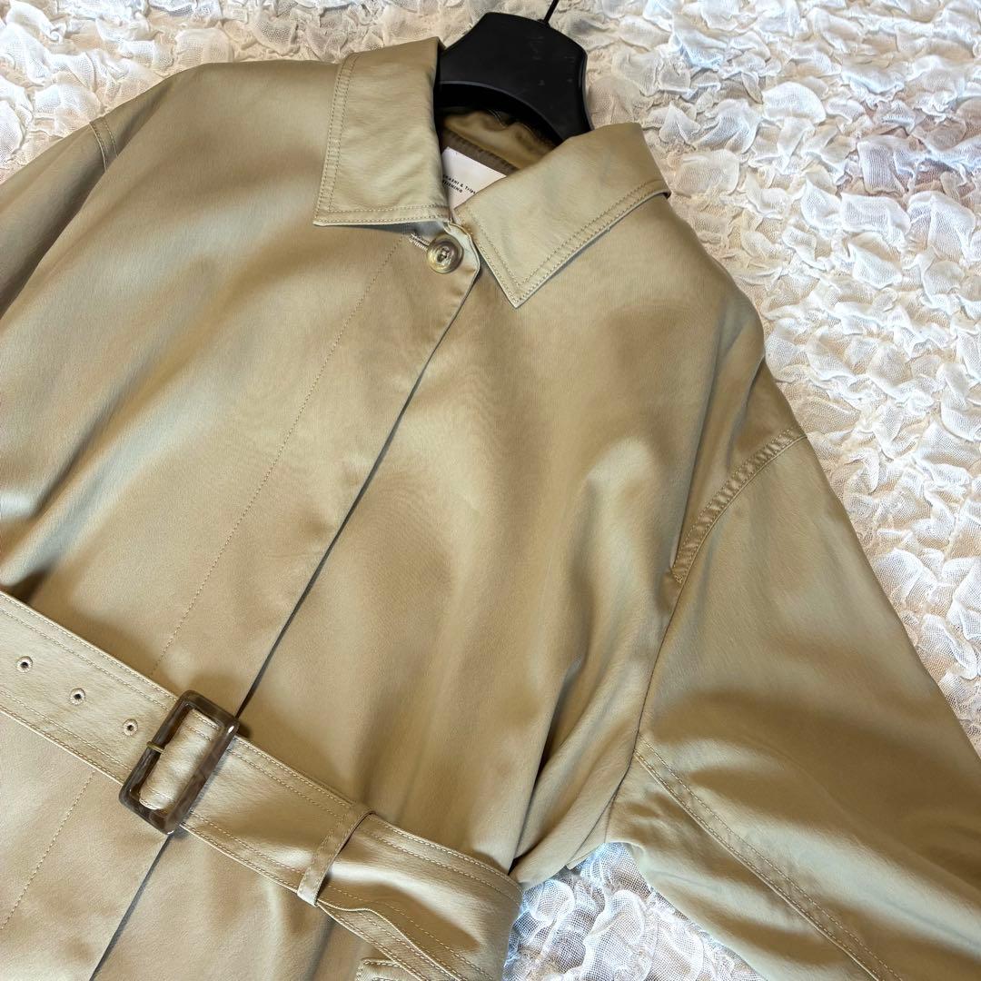 完売品 北欧、暮らしの道具店 着こなし決まるトレンチコート Sサイズ ベージュ