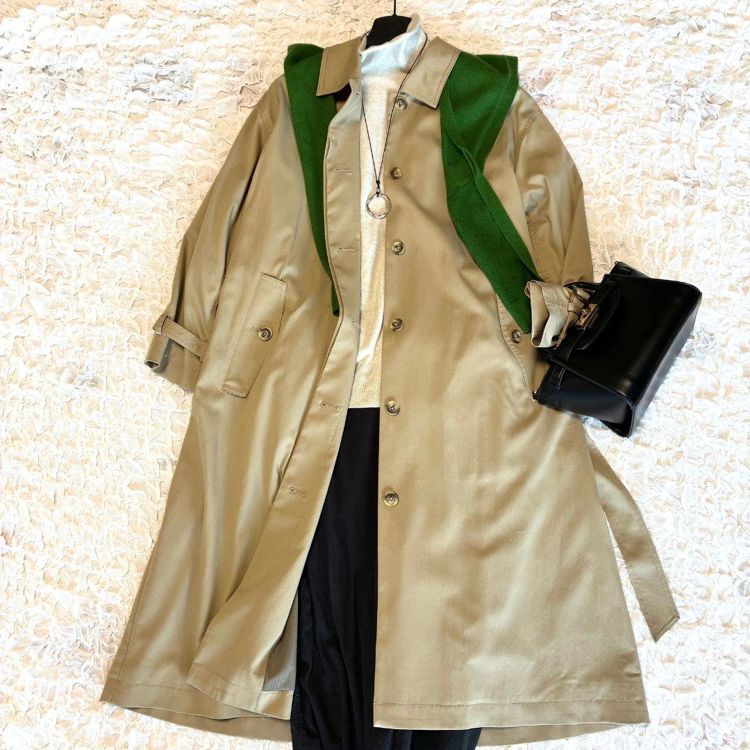 完売品 北欧、暮らしの道具店 着こなし決まるトレンチコート Sサイズ ベージュ