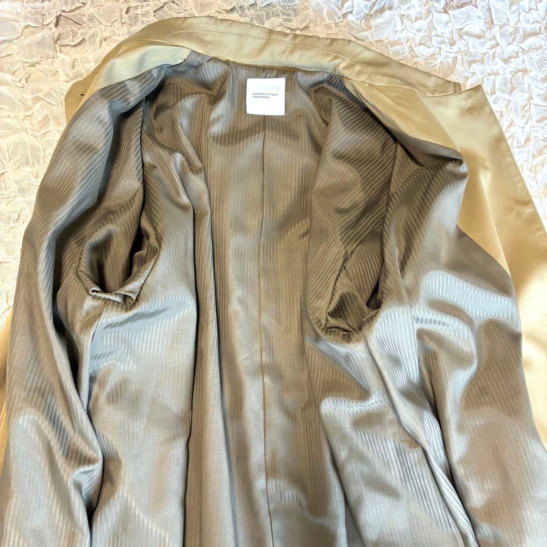 完売品 北欧、暮らしの道具店 着こなし決まるトレンチコート Sサイズ ベージュ