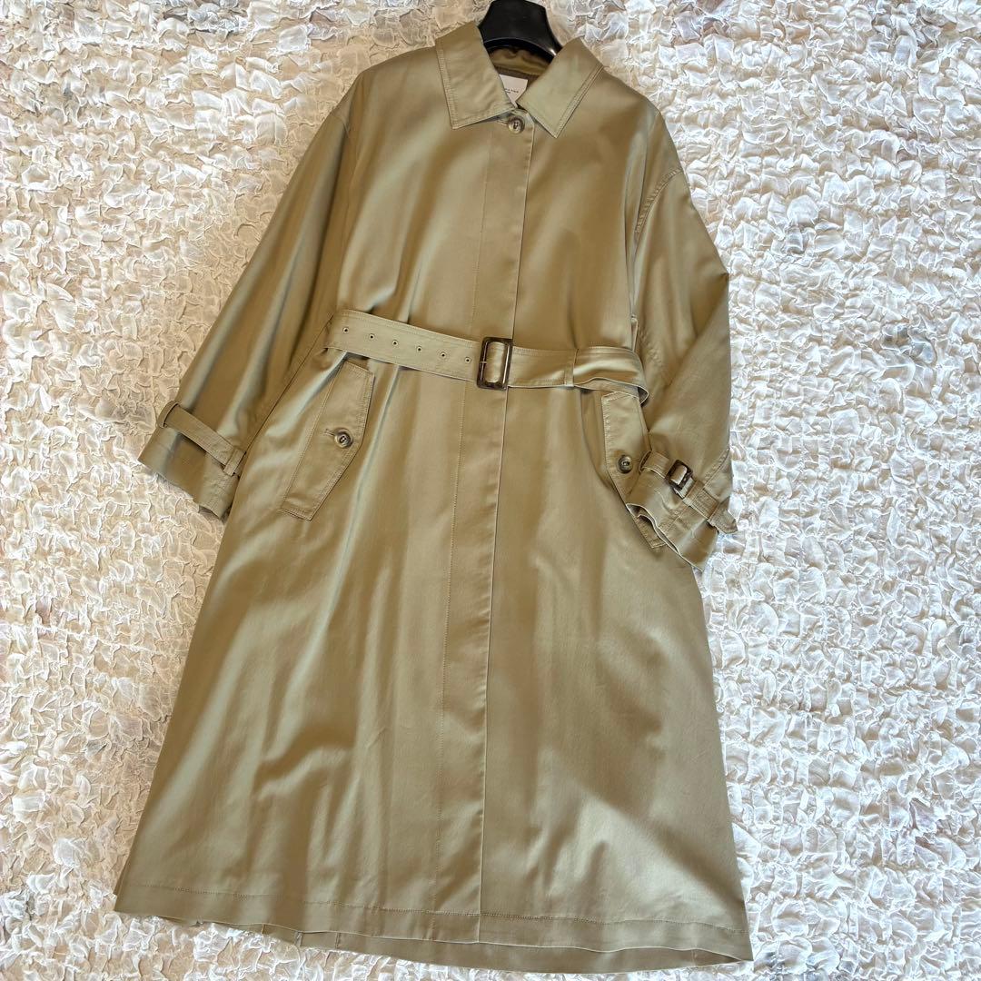 完売品 北欧、暮らしの道具店 着こなし決まるトレンチコート Sサイズ ベージュ