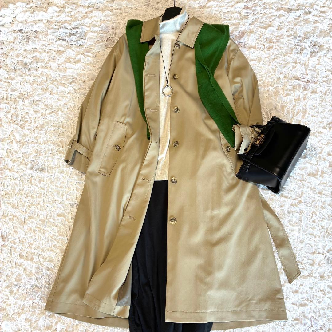 完売品 北欧、暮らしの道具店 着こなし決まるトレンチコート Sサイズ ベージュ