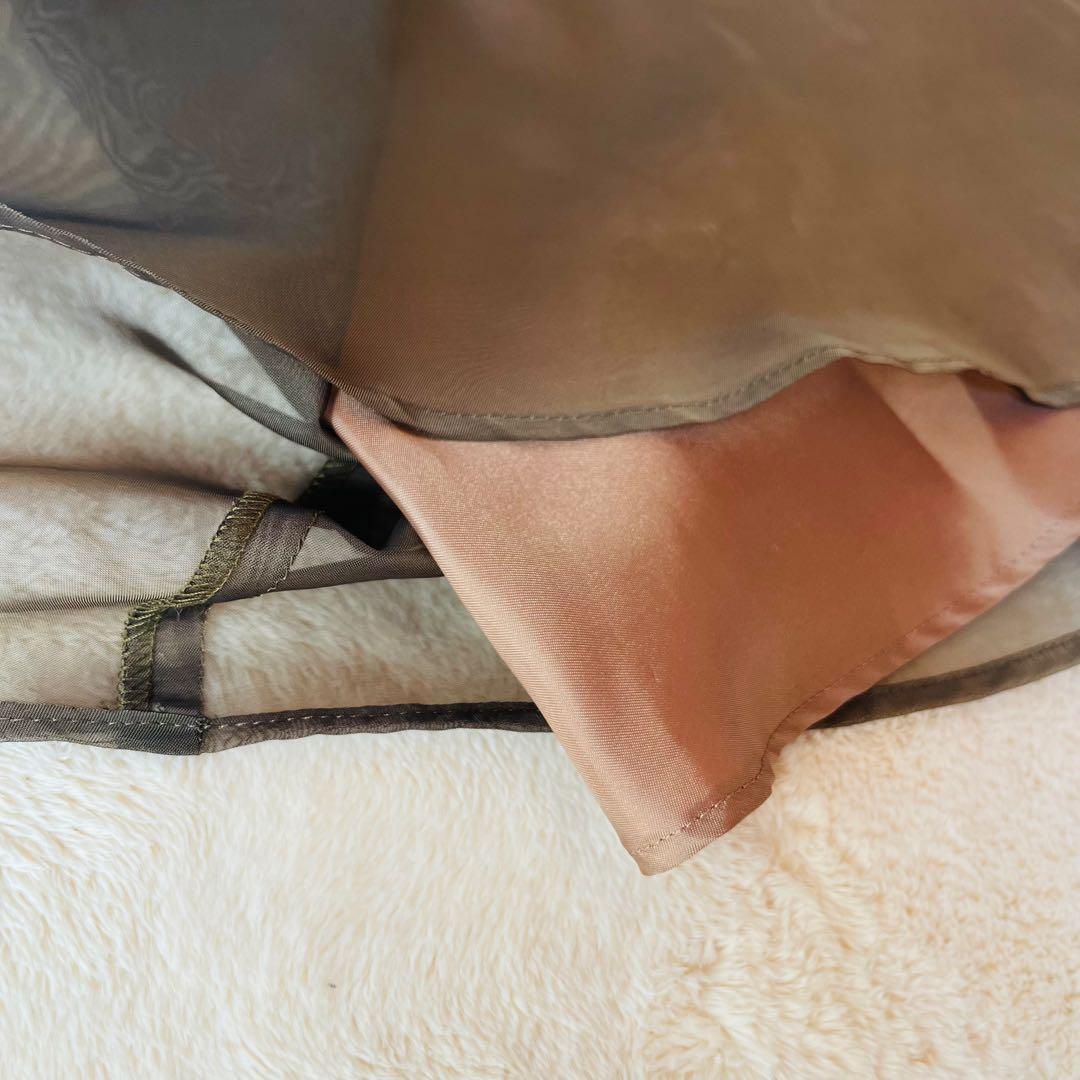 美品★AIMER エメ ブラウン/ゴールド ノースリーブドレス チュールスカート