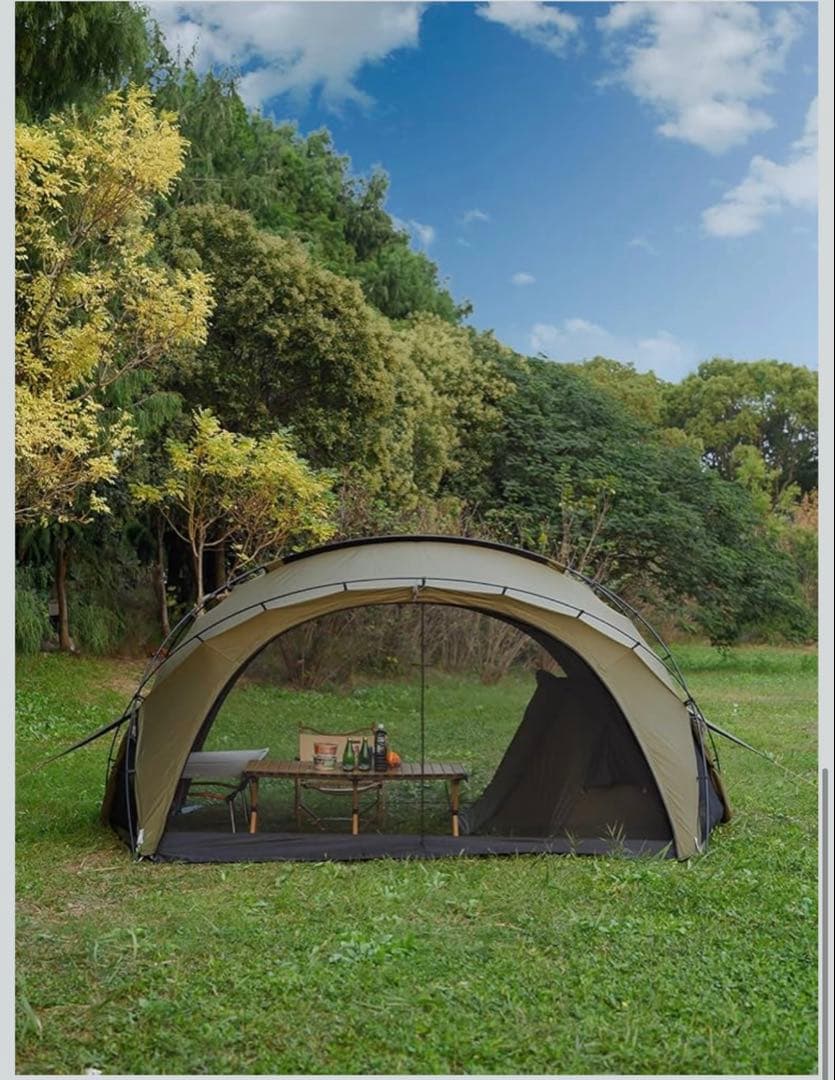 新品‼️TOMOUNT✨ドームシェルターテント TC TPU+メッシュドア　煙突穴