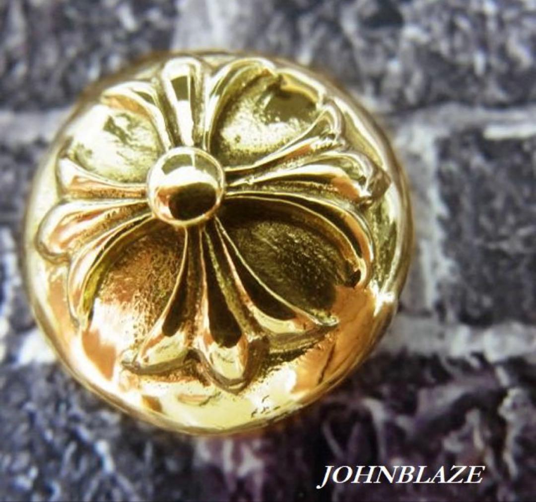 ミドルトラッカーウォレット　シュリンク　ブラスゴールドクロスコンチョ　裏ポケット