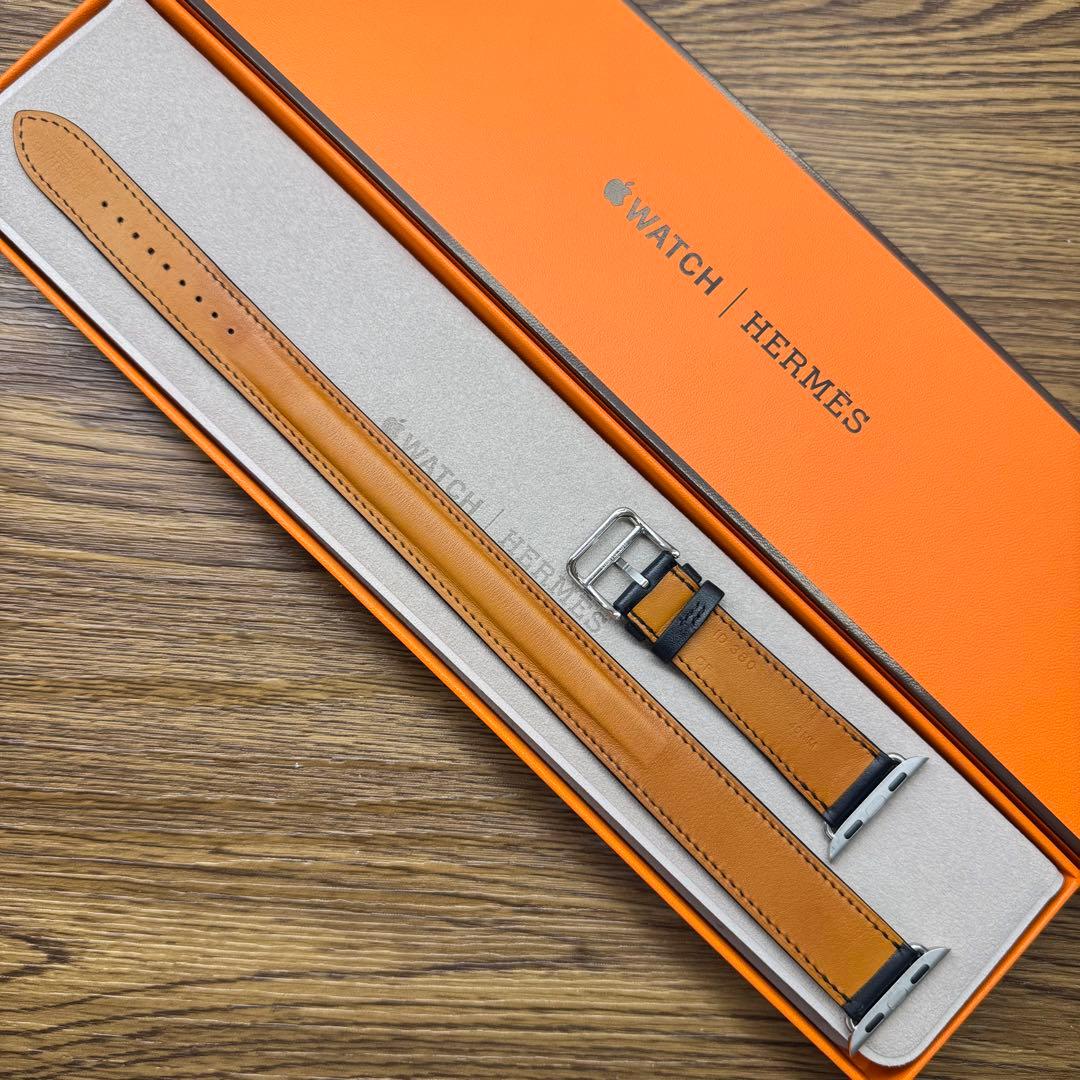 2772 Apple Watch エルメス　ブルー　インディゴ　ドゥブルトゥール