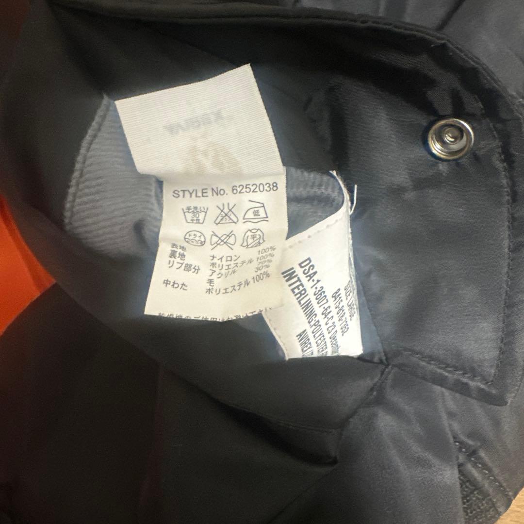 AVIREX ブラック MA-1ジャケット オレンジ裏地中綿入り