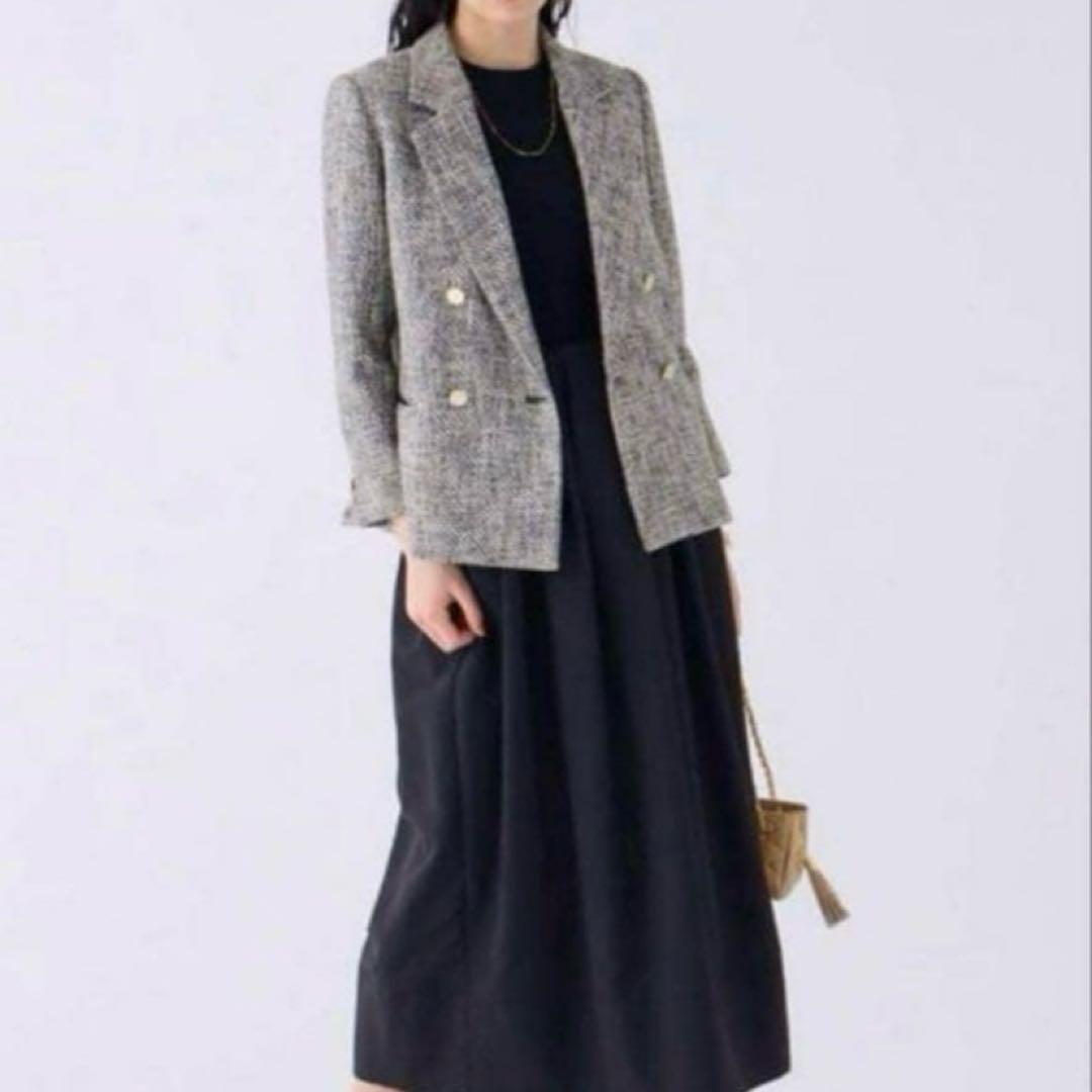 美品♡ミラオーウェン BAILA掲載 ツイード ダブルブレストジャケット