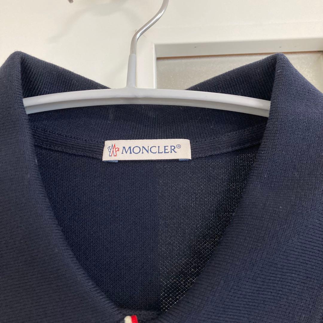 フ*ン様 【コード認証確認済み】MONCLER❁⃘トリコロールネイビー ポロシャ