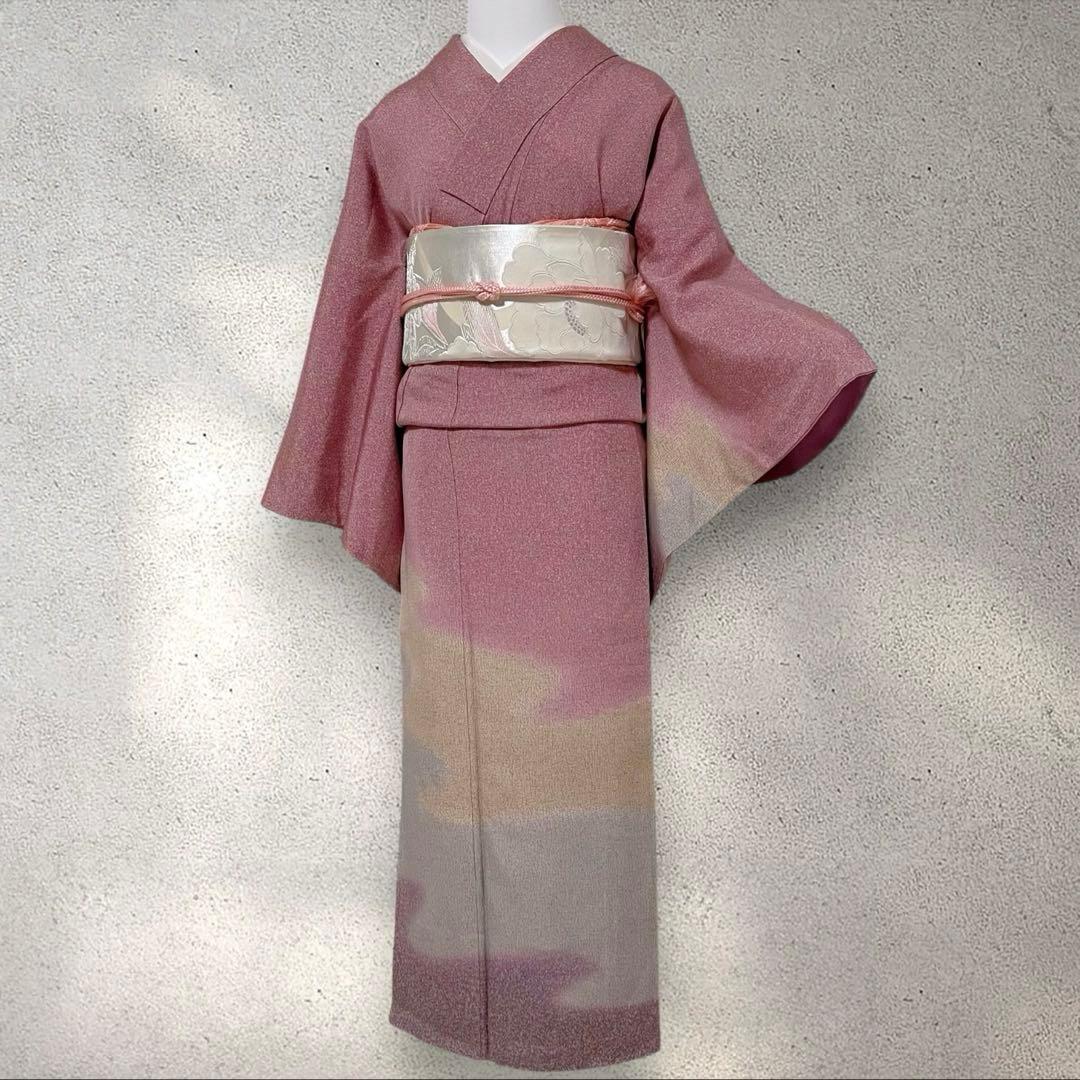 Y240 正絹 訪問着 作家物 フルセット 身丈157 裄丈68