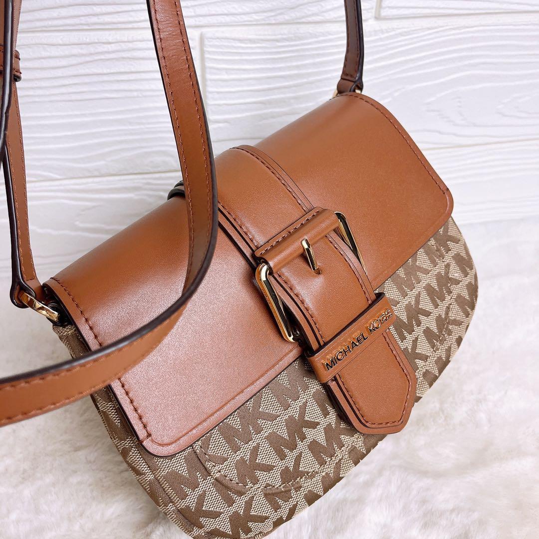 極美品☆MICHAEL KORS マイケルコース ショルダーバッグ ブラウンMK