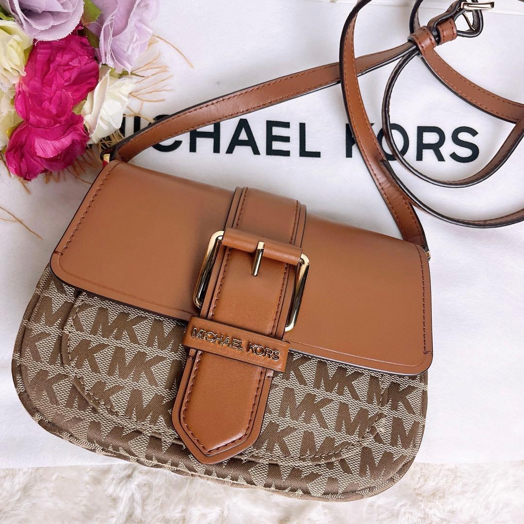 極美品☆MICHAEL KORS マイケルコース ショルダーバッグ ブラウンMK