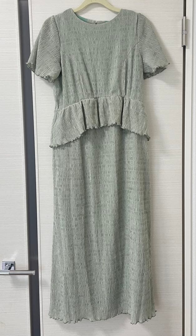 美品メゾンエシェルMaisonEchelle エアリーシャーリングワンピース