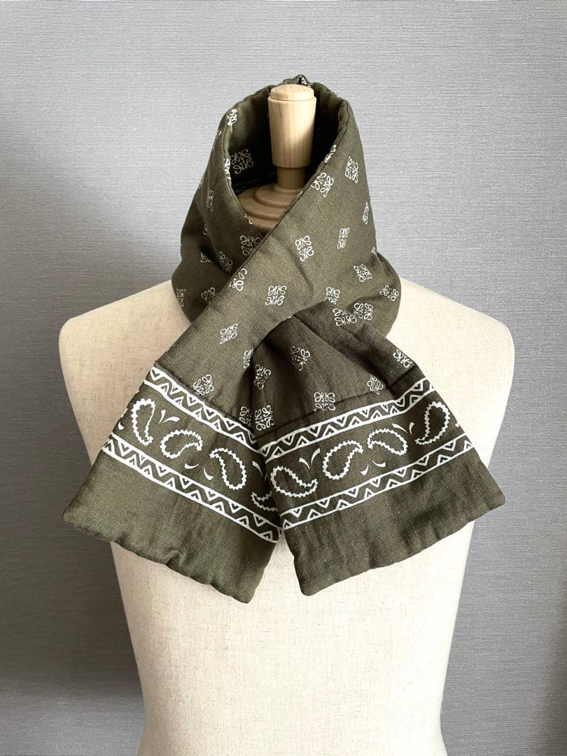 【最安値】Loewe ロエベ リバーシブルコットンマフラー