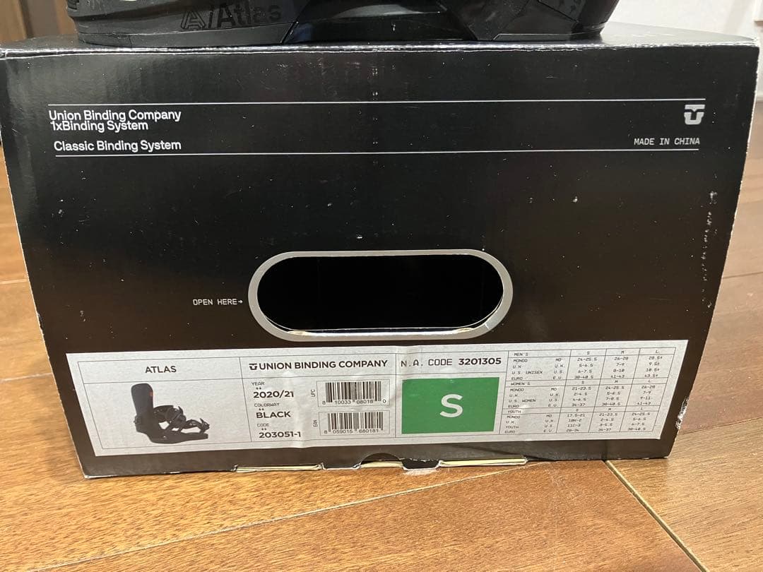 UNION ATLAS BLACK Sサイズ