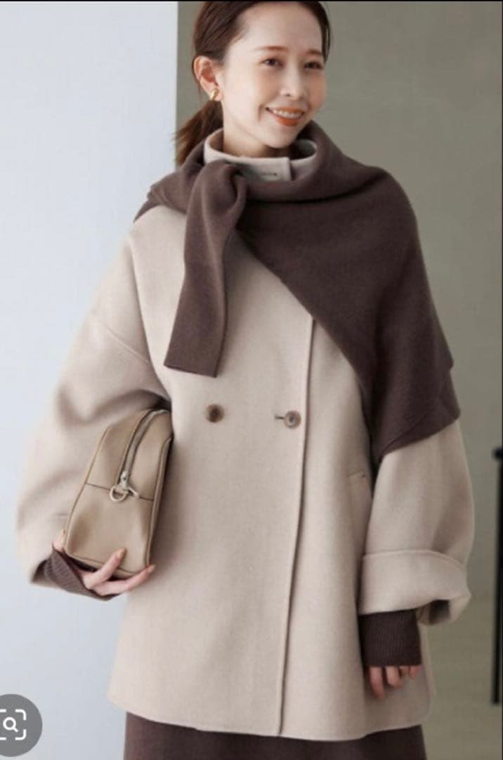 SLOBE IENA souple woolダブルフェイス スタンドコート