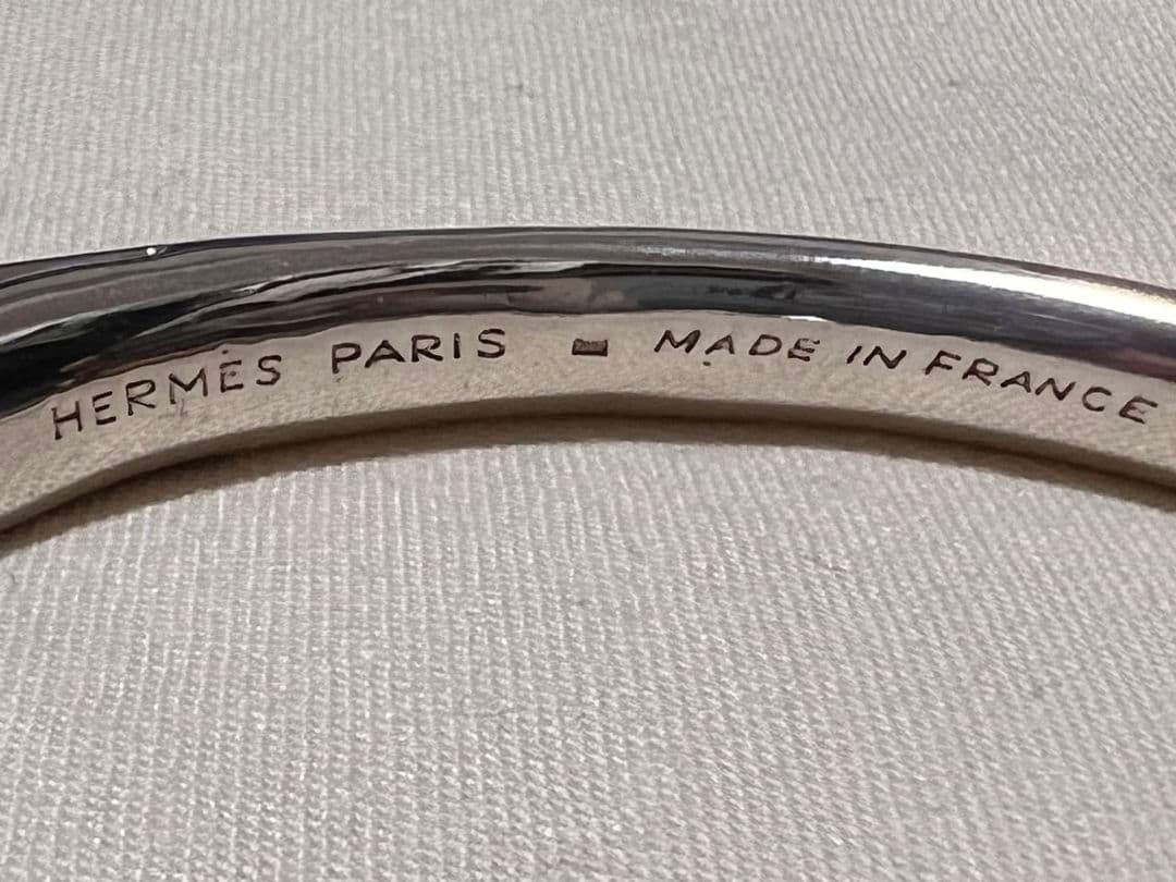 HERMES エルメス シュバルホース バングル メタル シルバー ヴィンテージ