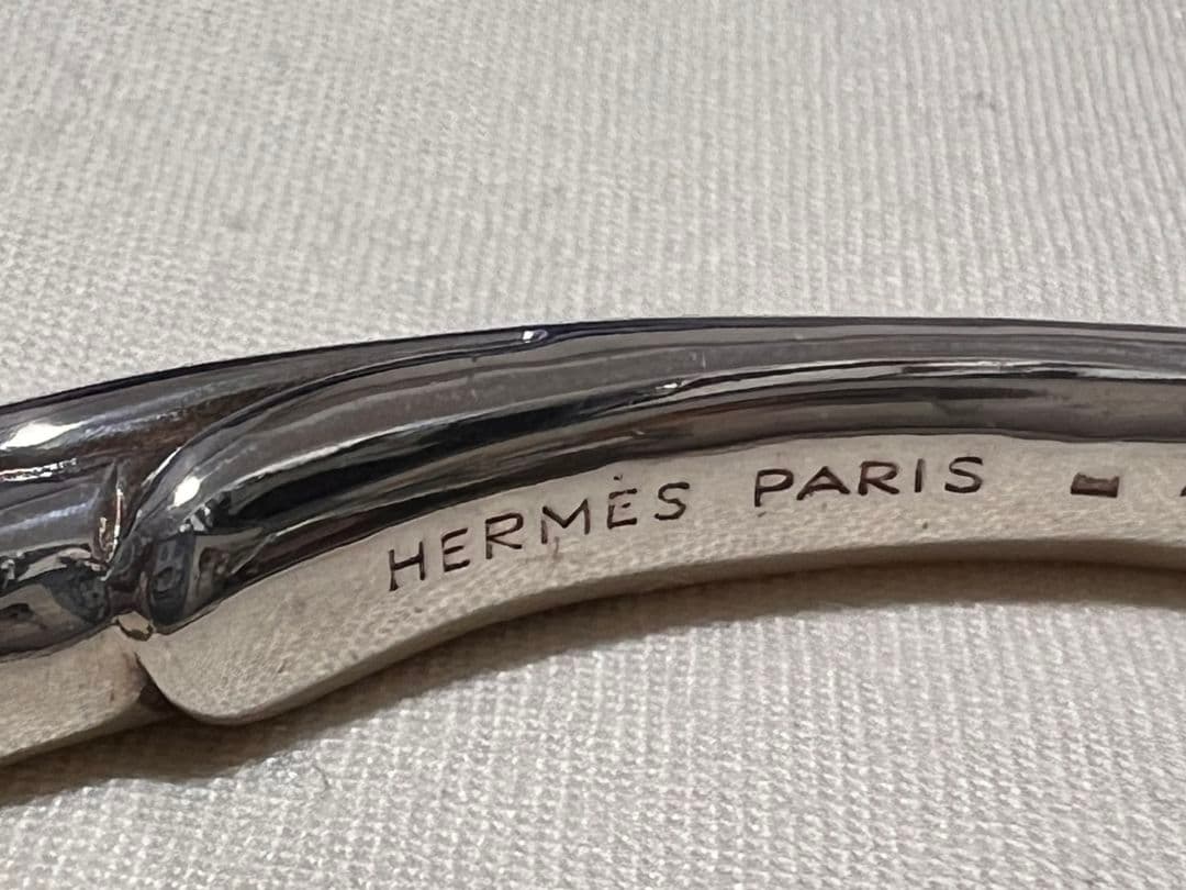 HERMES エルメス シュバルホース バングル メタル シルバー ヴィンテージ