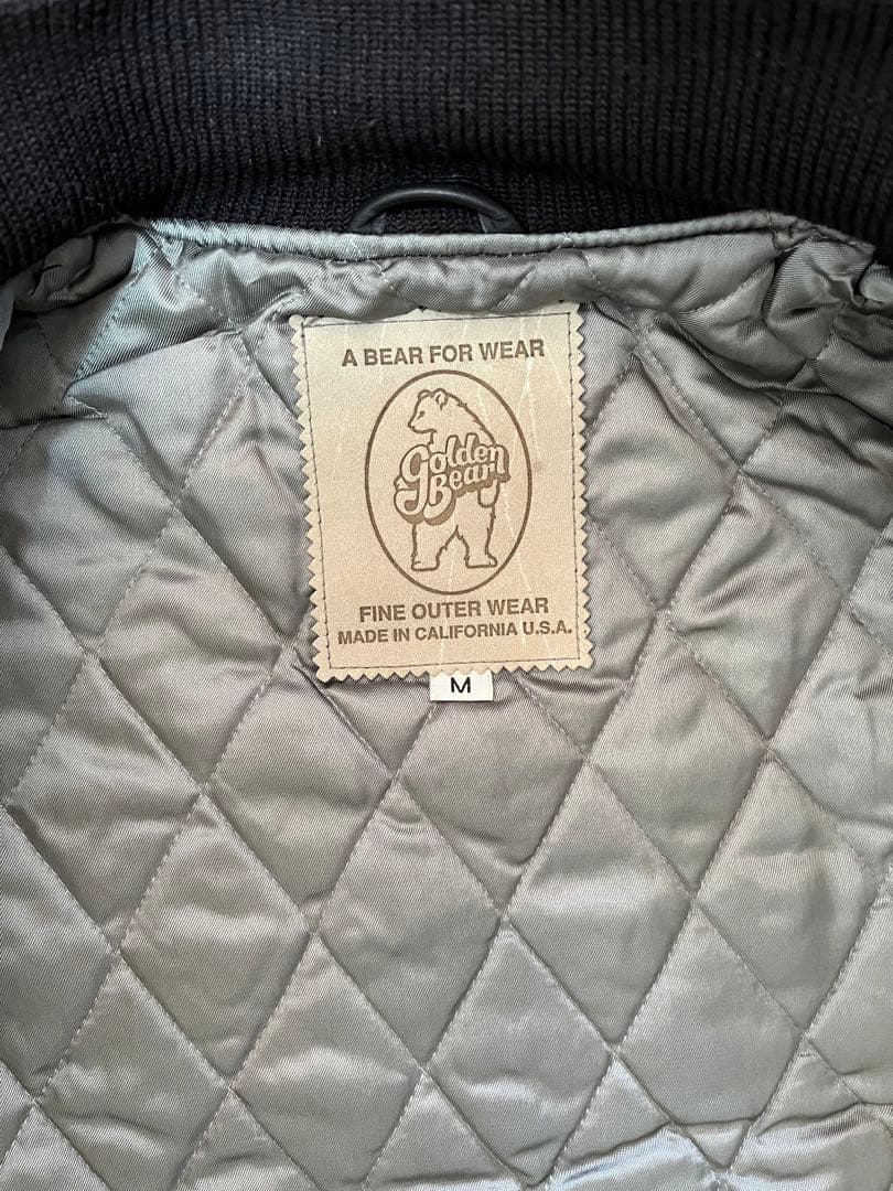 「ゴールデンベア」スタジャン　90年代ヴィンテージ　ブラック　サイズM