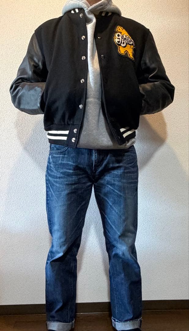 「ゴールデンベア」スタジャン　90年代ヴィンテージ　ブラック　サイズM