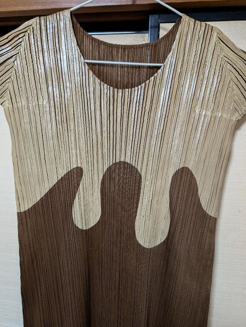 PLEATS PLEASE ３size チョコレートデザイン チュニック