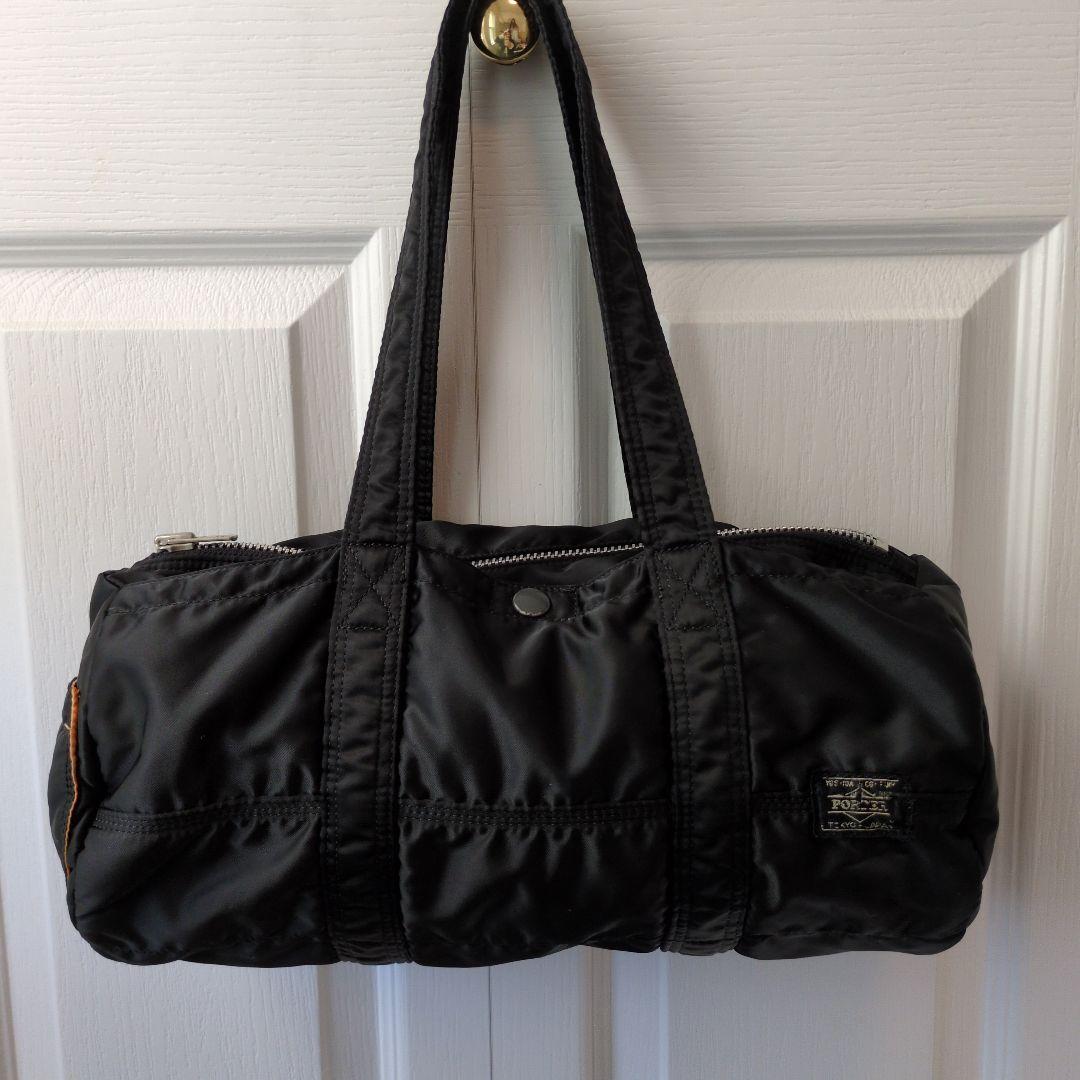 PORTER ブラック ミニタンカー ドラムバッグ