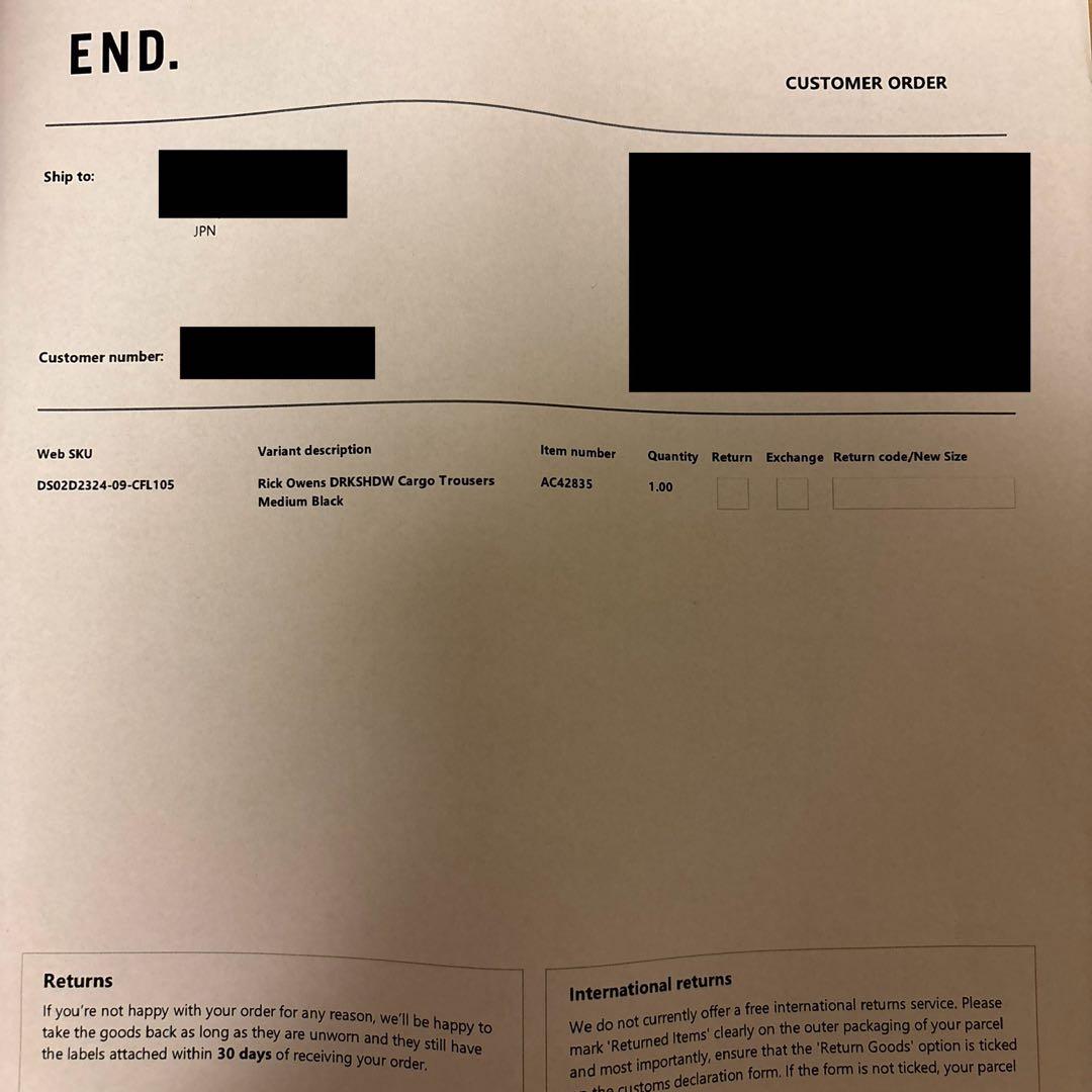 正規品 新品Rick Owens DRKSHDW Cargo Belas