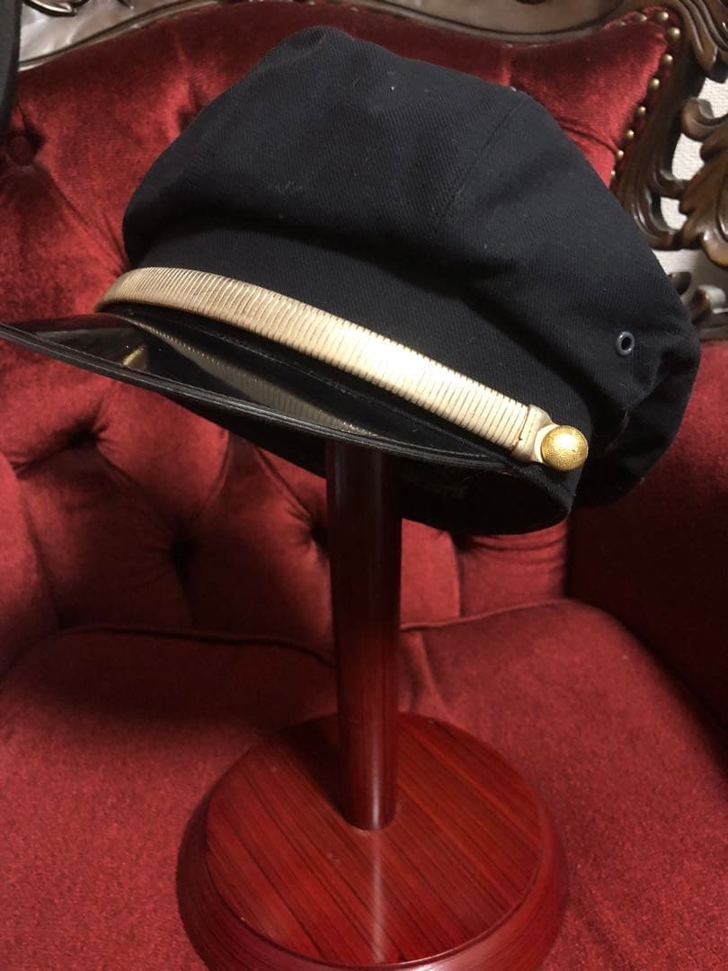 あ*ら様 BUCO warp&woof 黒 キャスケット モーターサイクルキャッ