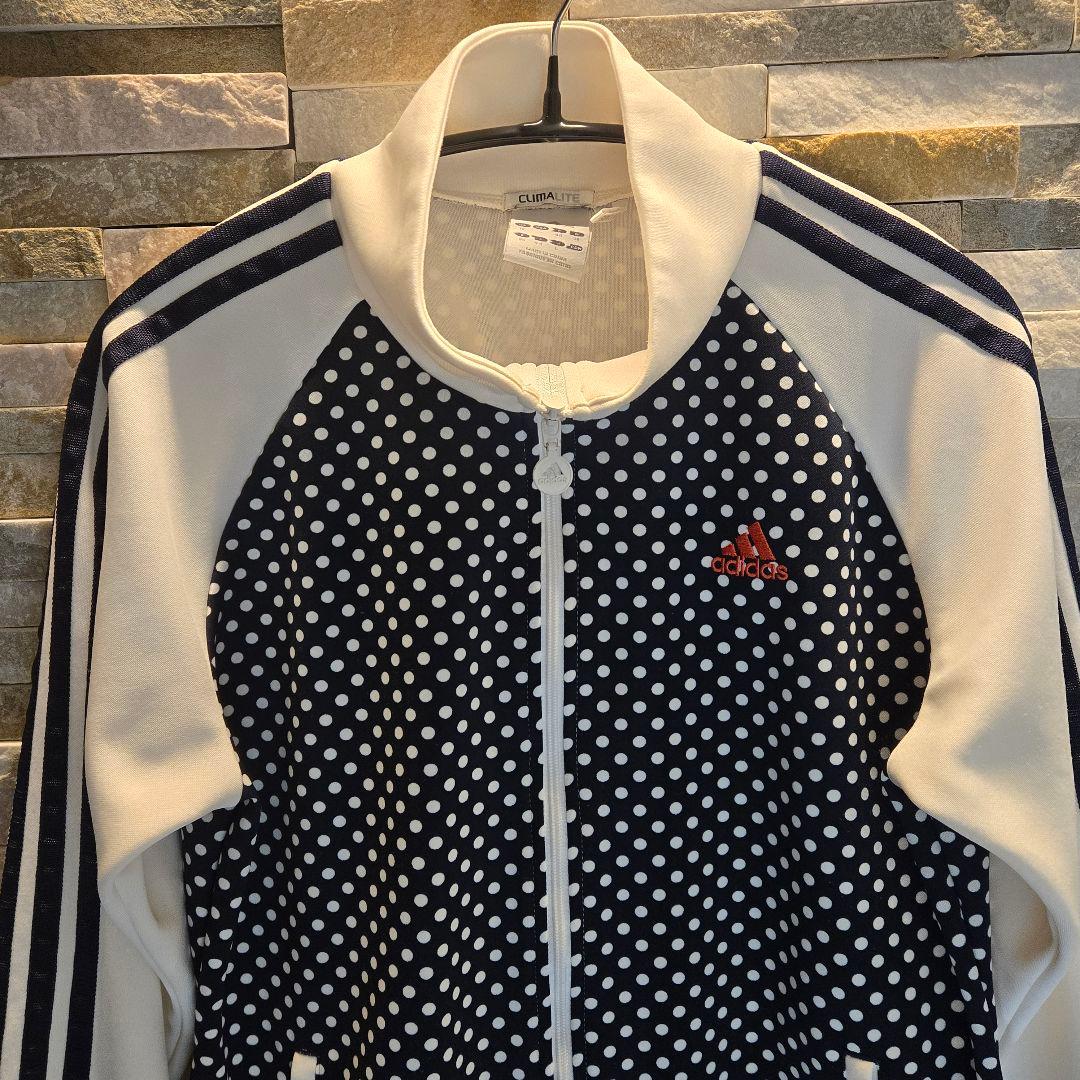 adidas　アディダス　ベイビーわるきゅーれ　ドット　水玉　ジャージ　上下　L