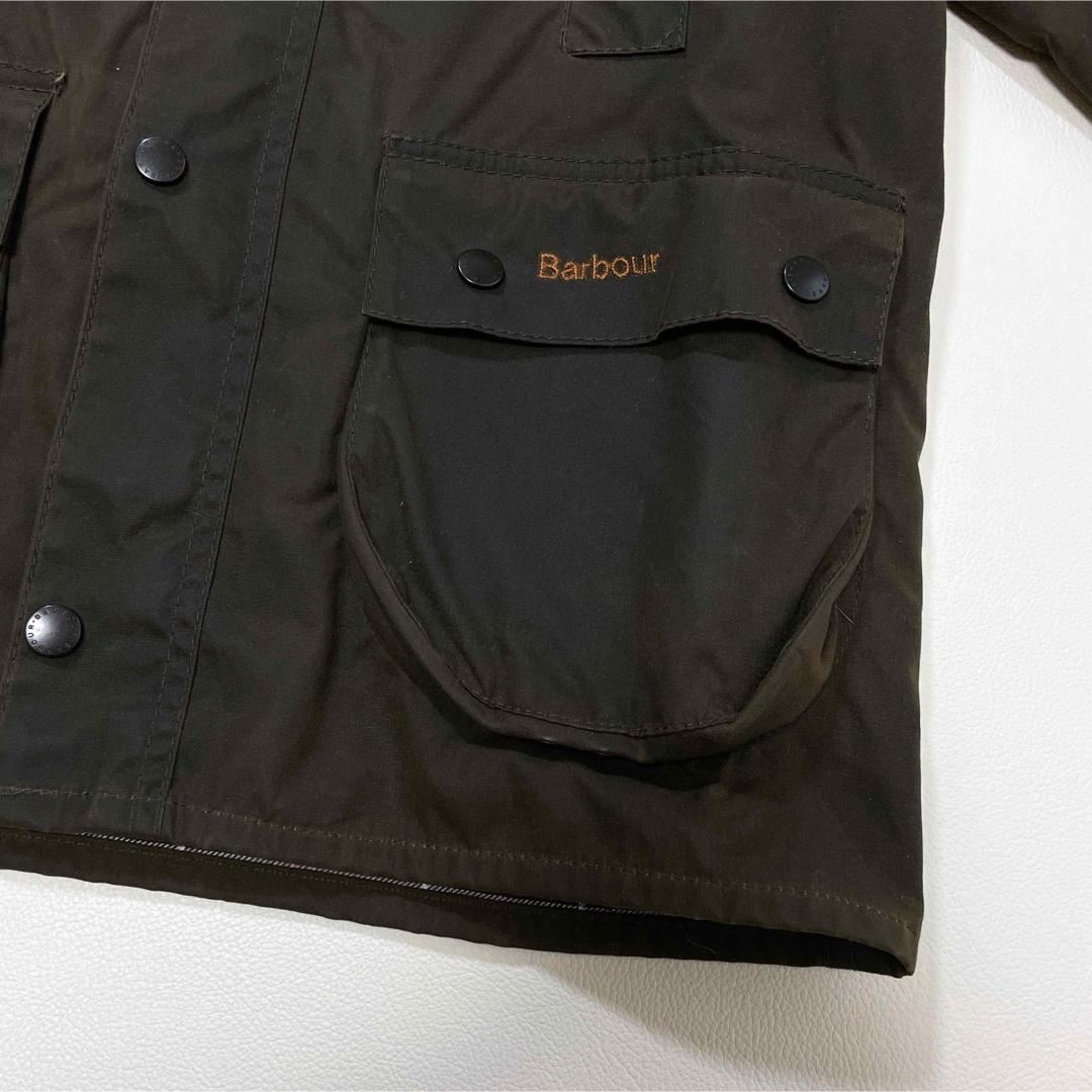 6641 バブアー　オイルドジャケット　襟コーデュロイ　イギリス製　カーキ